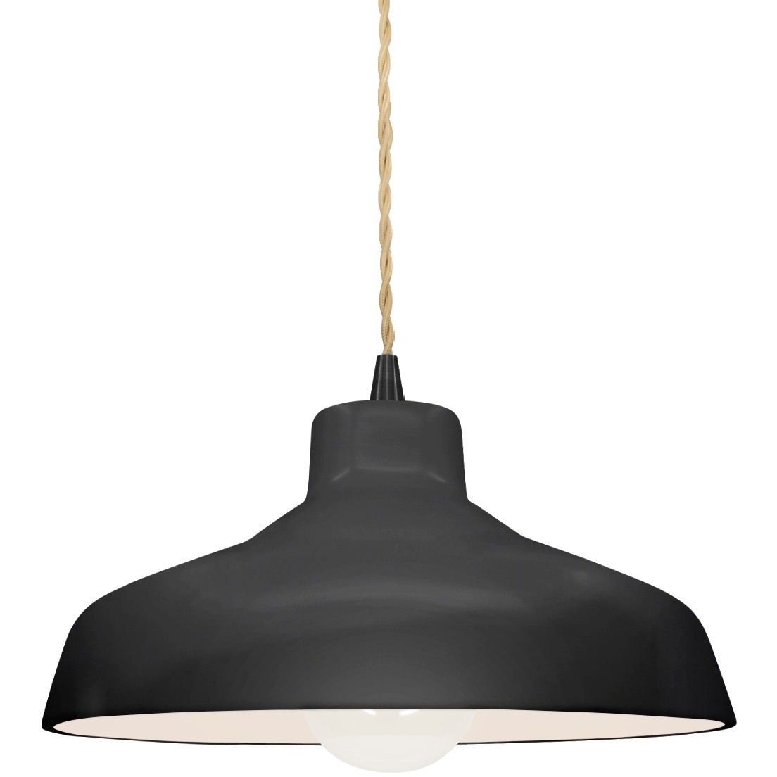 Radiance LED 11.5 inch Gloss Black and Matte White and Matte Black Pendant Ceiling Light