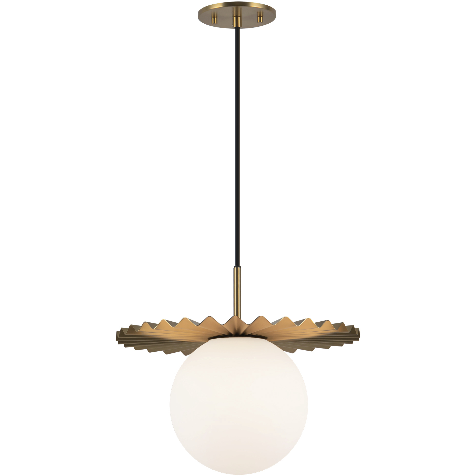 Alora Mood Plume 1 Light 13.88 inch Brushed Gold Pendant Ceiling Light