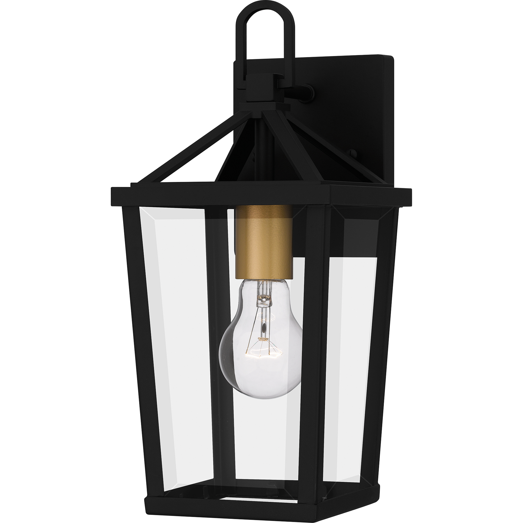 Hull 1 Light 6 inch Matte Black Outdoor Lantern, Small