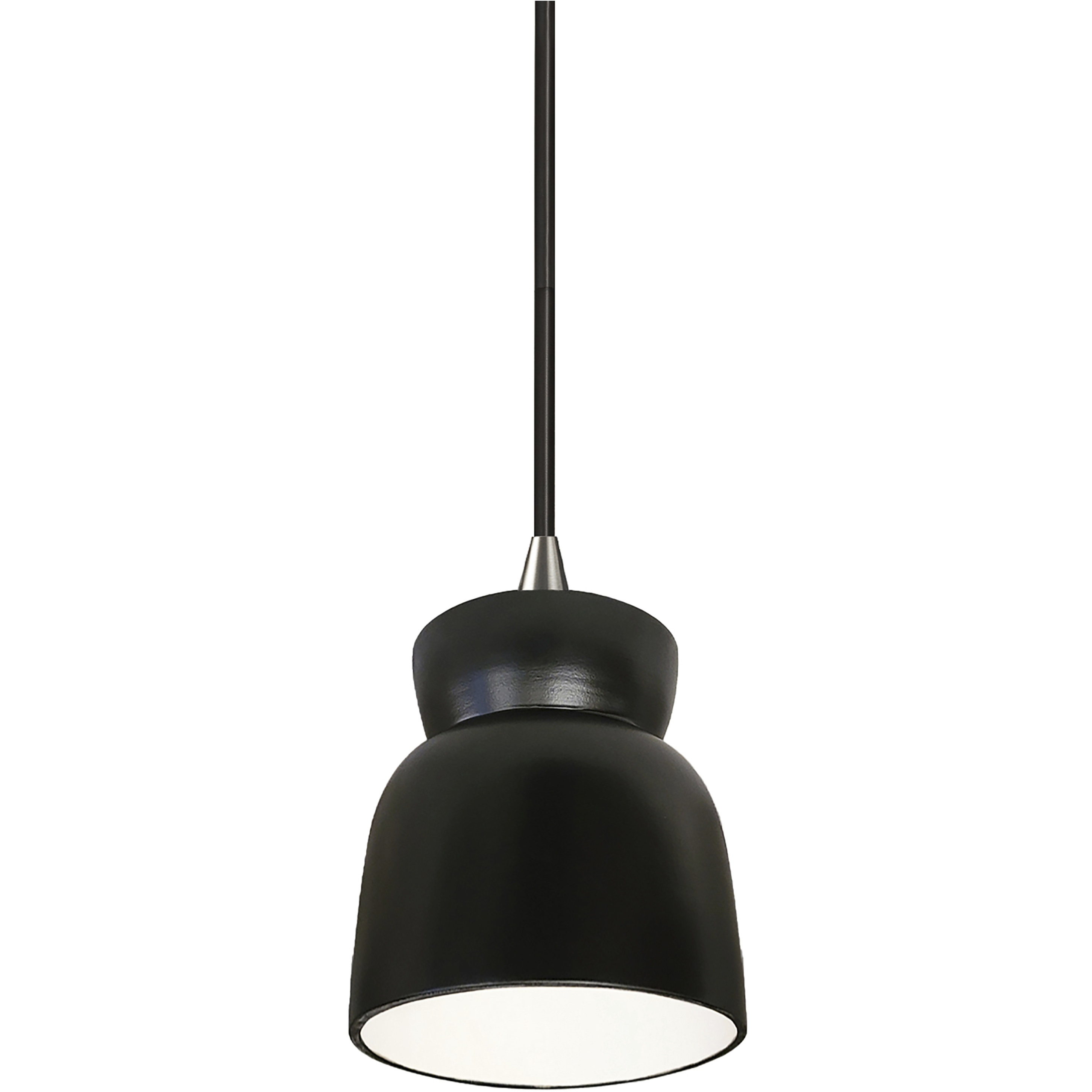 Radiance Collection 1 Light 8 inch Carbon Matte Black Pendant Ceiling Light