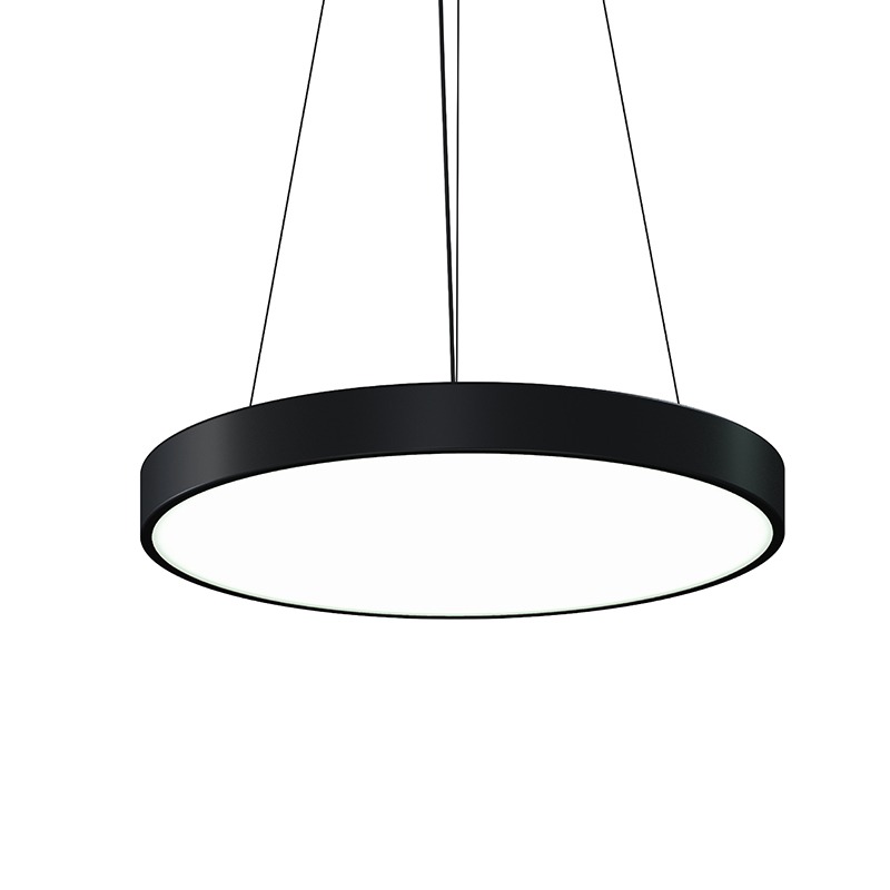 Pi LED 23.75 inch Satin Black Pendant Ceiling Light in 3500K