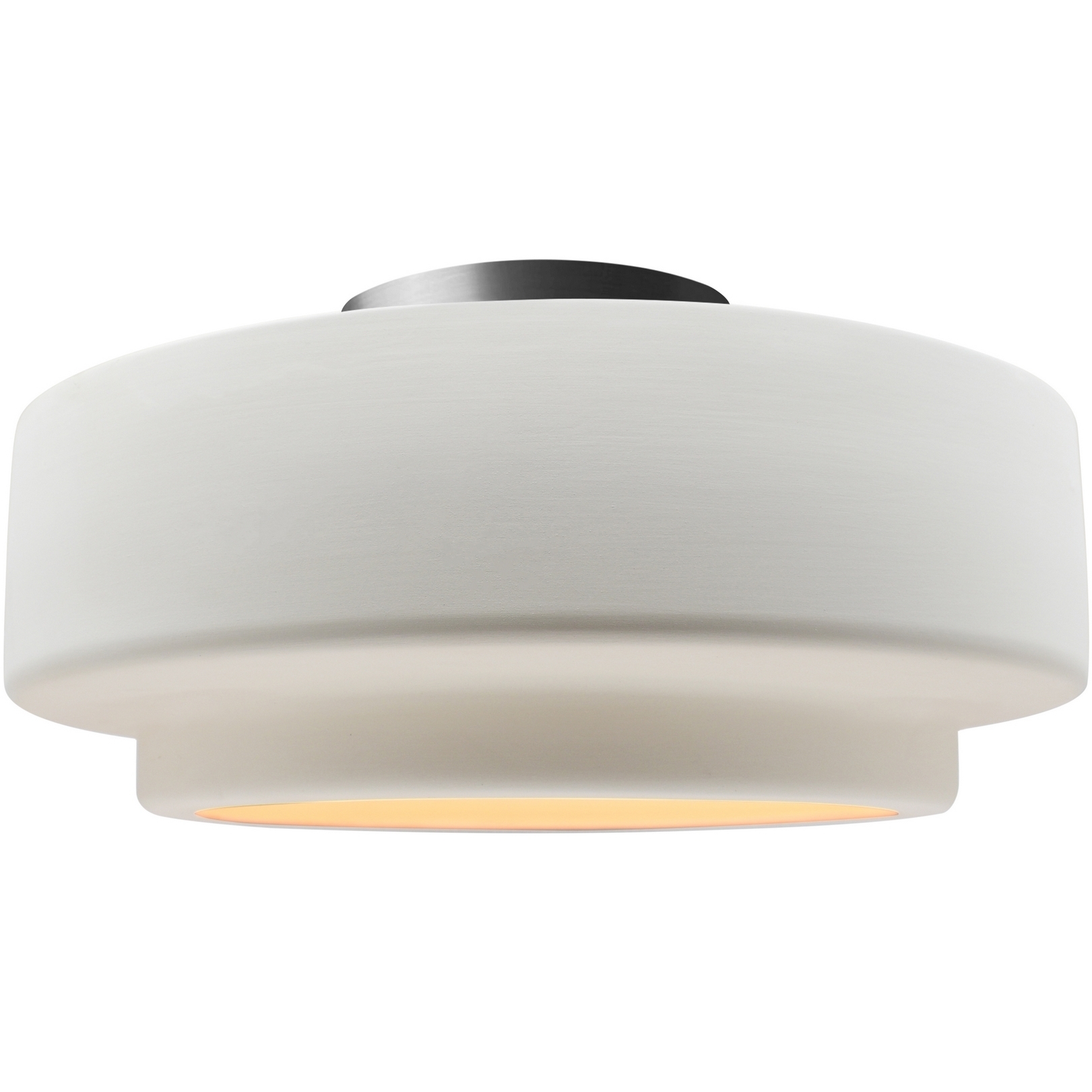 Radiance Collection - Tier LED 12 inch Bisque Semi-Flush Ceiling Light, Form+Finish+Function