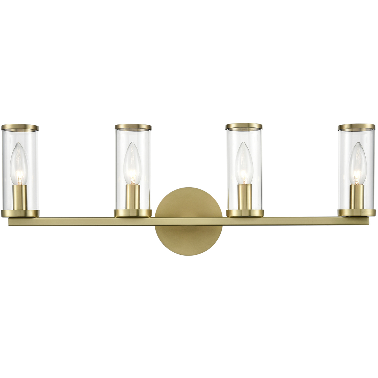 Revolve 4 Light 27.16 inch Natural Brass Wall/Vanity Light Wall Light