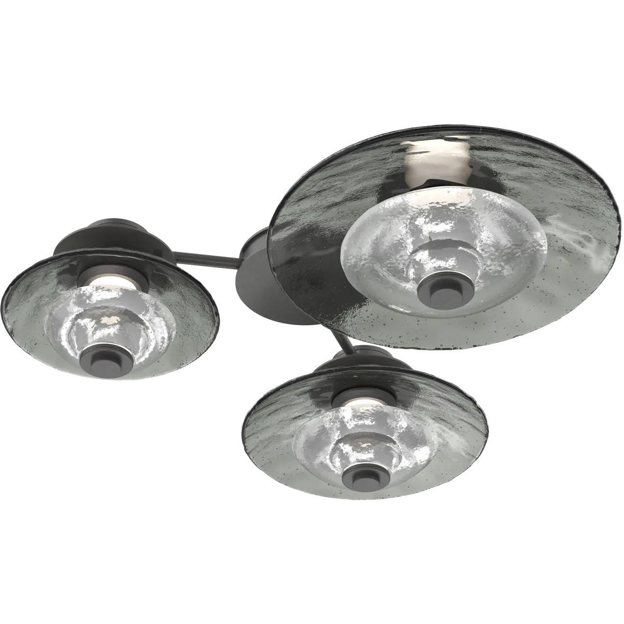 Atmosphere Cirrus LED Novel Brass Sconce & Flush Mount Wall Light in Clear Granite, Hub & Spoke