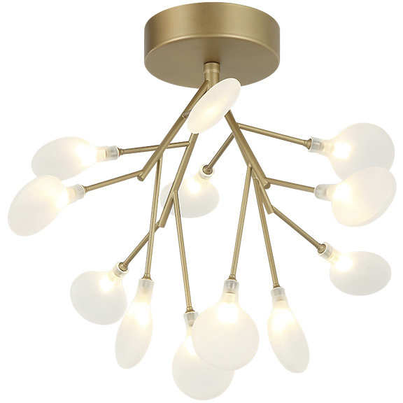 Hydrangea Bloom 12 Light 20 inch Gold Flush Mount Ceiling Light