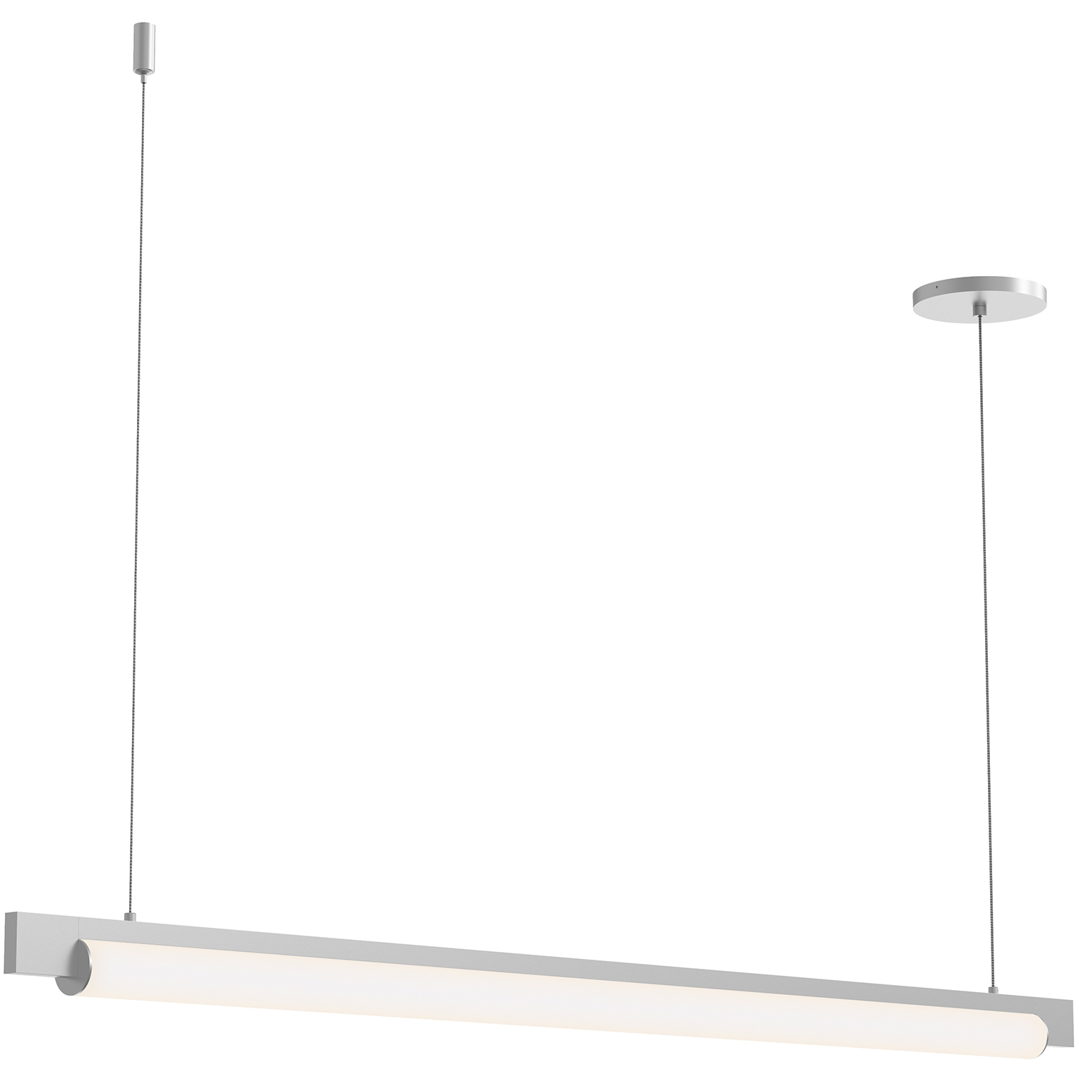 Keel LED 44 inch Bright Satin Aluminum Pendant Ceiling Light in Add 20 ft. Cord