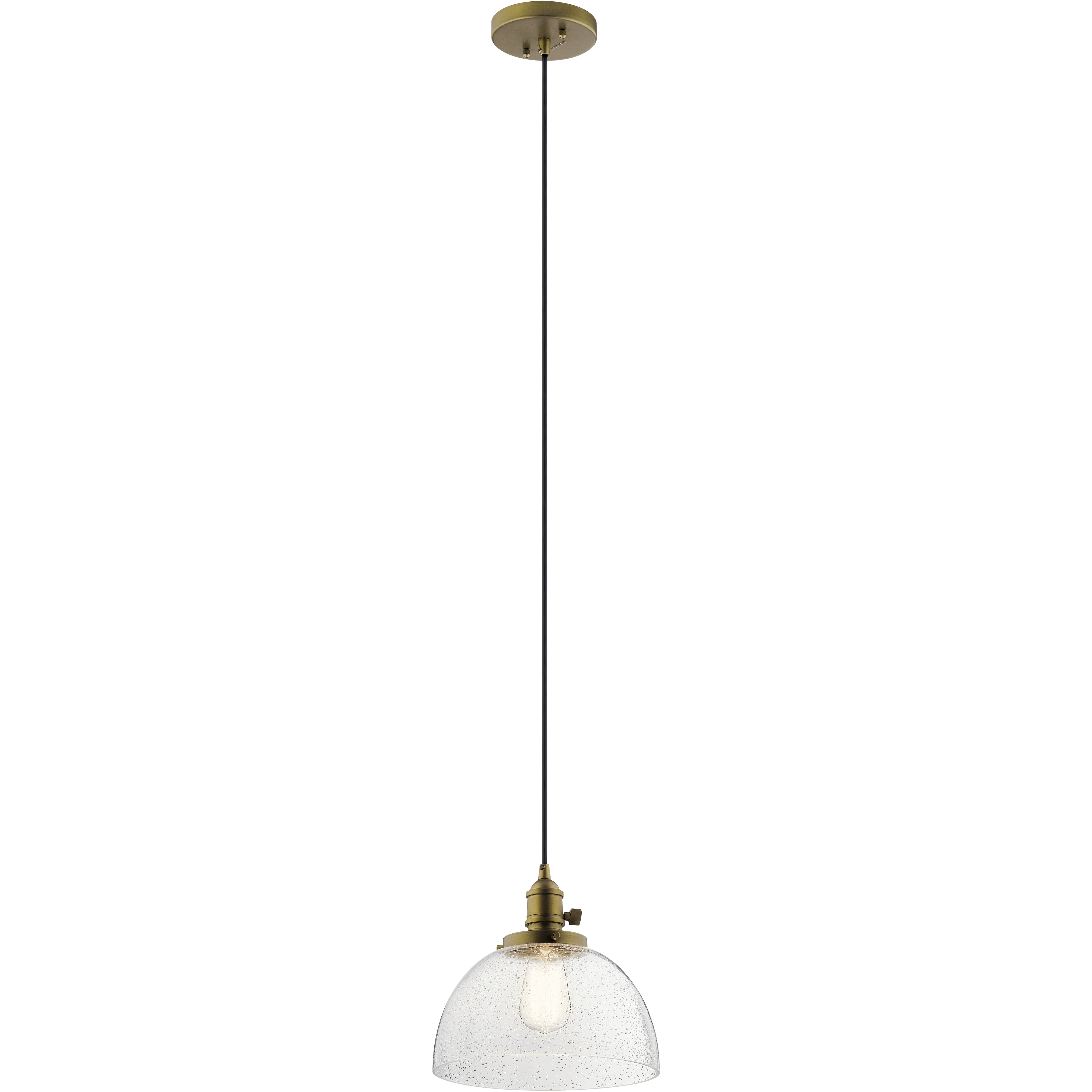 Avery 1 Light 10 inch Natural Brass Mini Pendant Ceiling Light