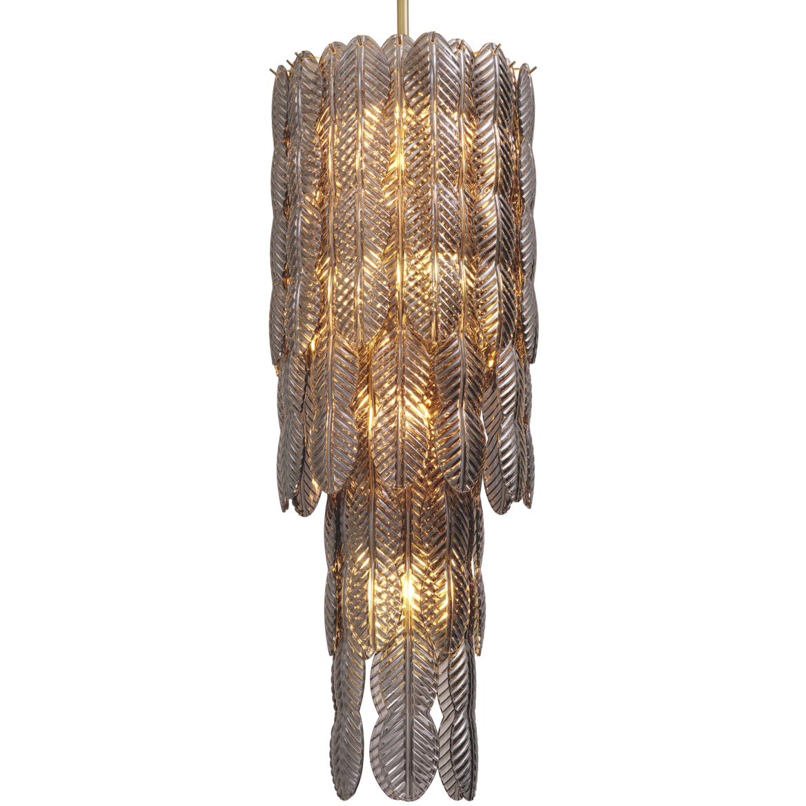 Sahure 18 Light 18.11 inch Brushed Brass and Smoke Glass Chandelier Ceiling Light, Large