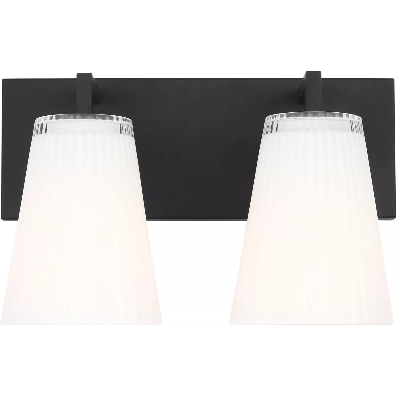 Upson 2 Light 12 inch Midnight Black Vanity Light Wall Light, Medium