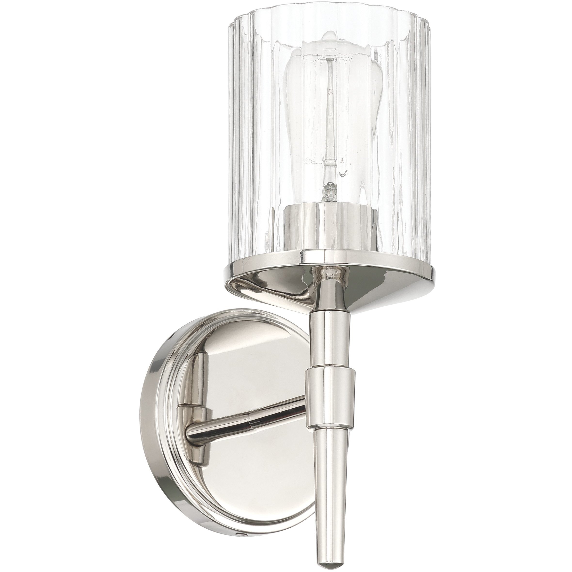 Andrea 1 Light 6 inch Polished Nickel Vanity Light Wall Light