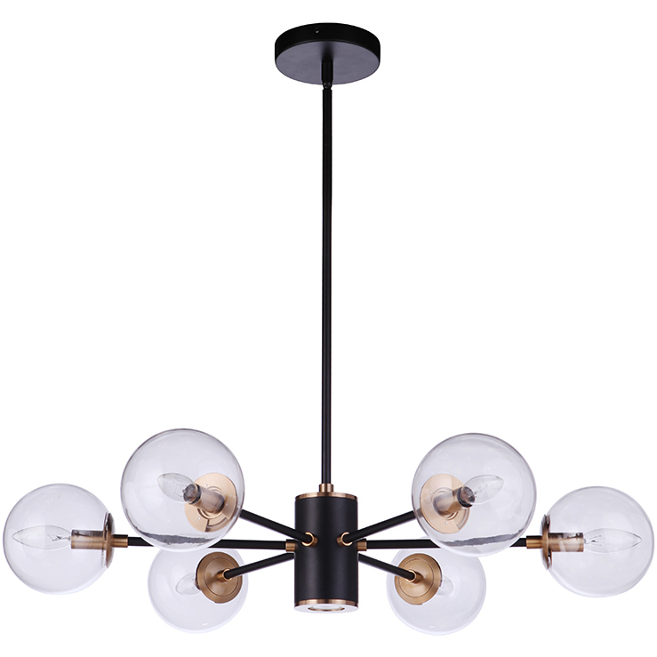 Bellini 6 Light 31.62 inch Aged Brass Pendant Ceiling Light