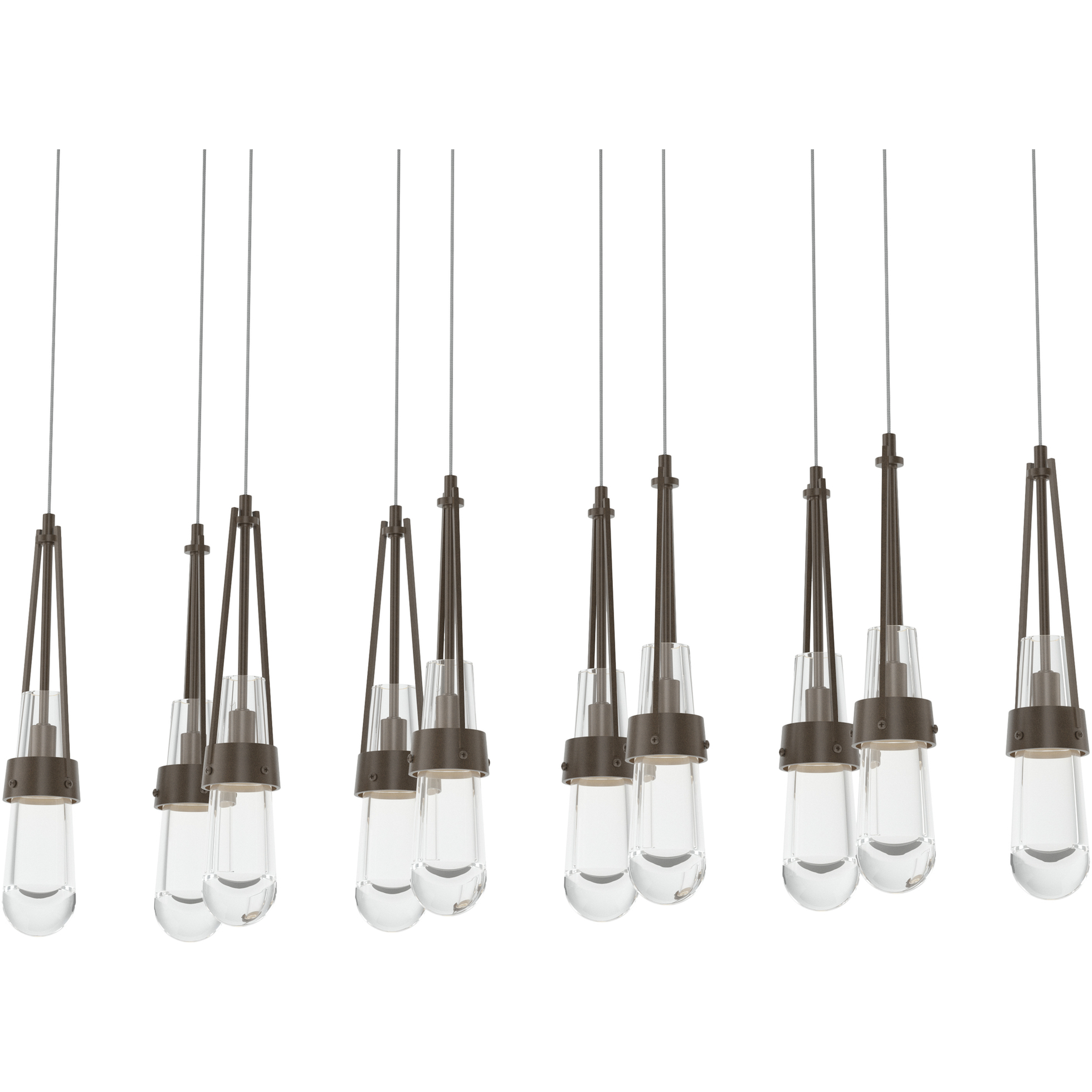 Link 10 Light 44.5 inch Bronze Pendant Ceiling Light, Long