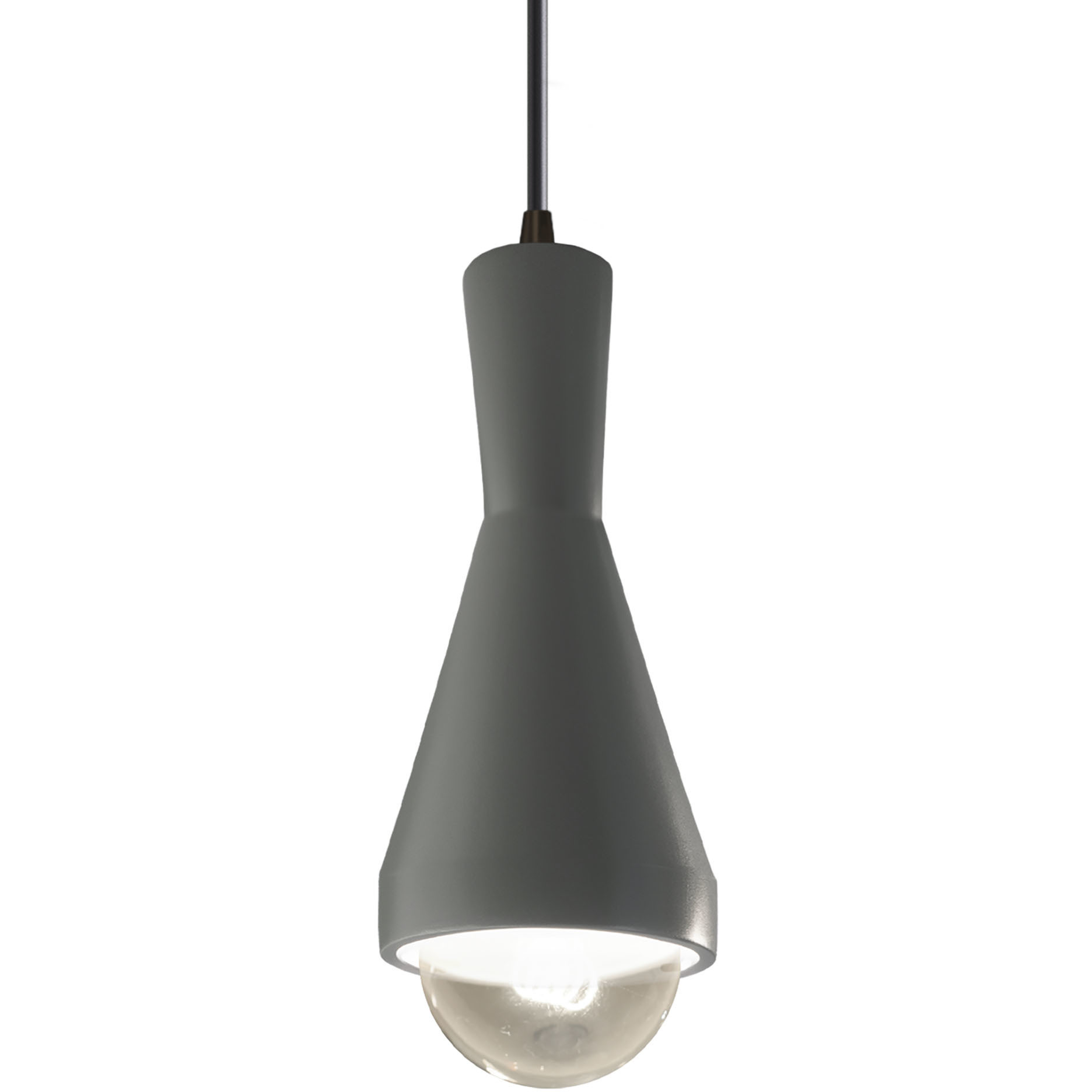 Radiance Collection - Erlen LED 4.75 inch Pewter Green and Dark Bronze Pendant Ceiling Light in Dedicated LED, Black, Form+Finish+Function