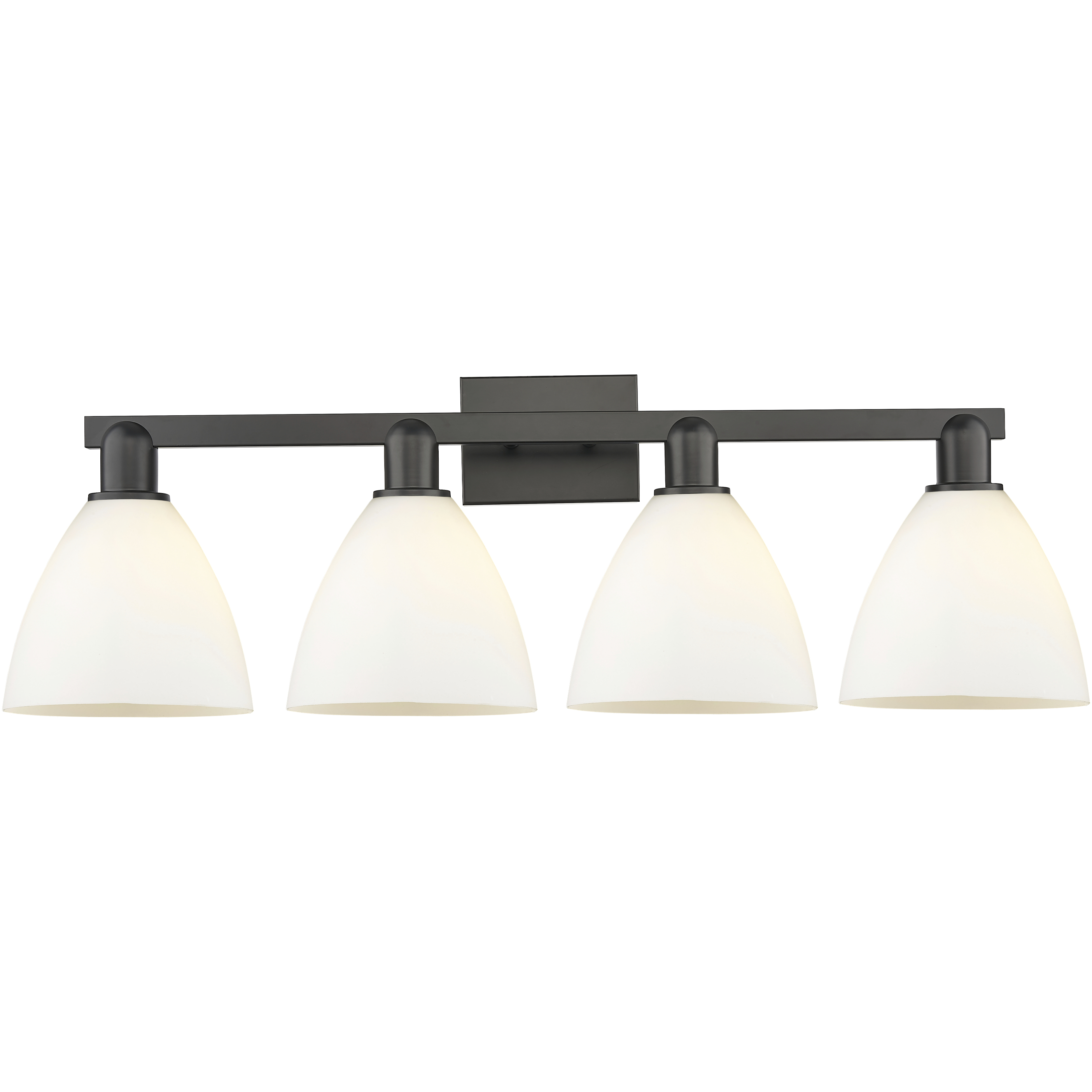 Arcadia Bristol 4 Light 35 inch Matte Black Bath Vanity Light Wall Light