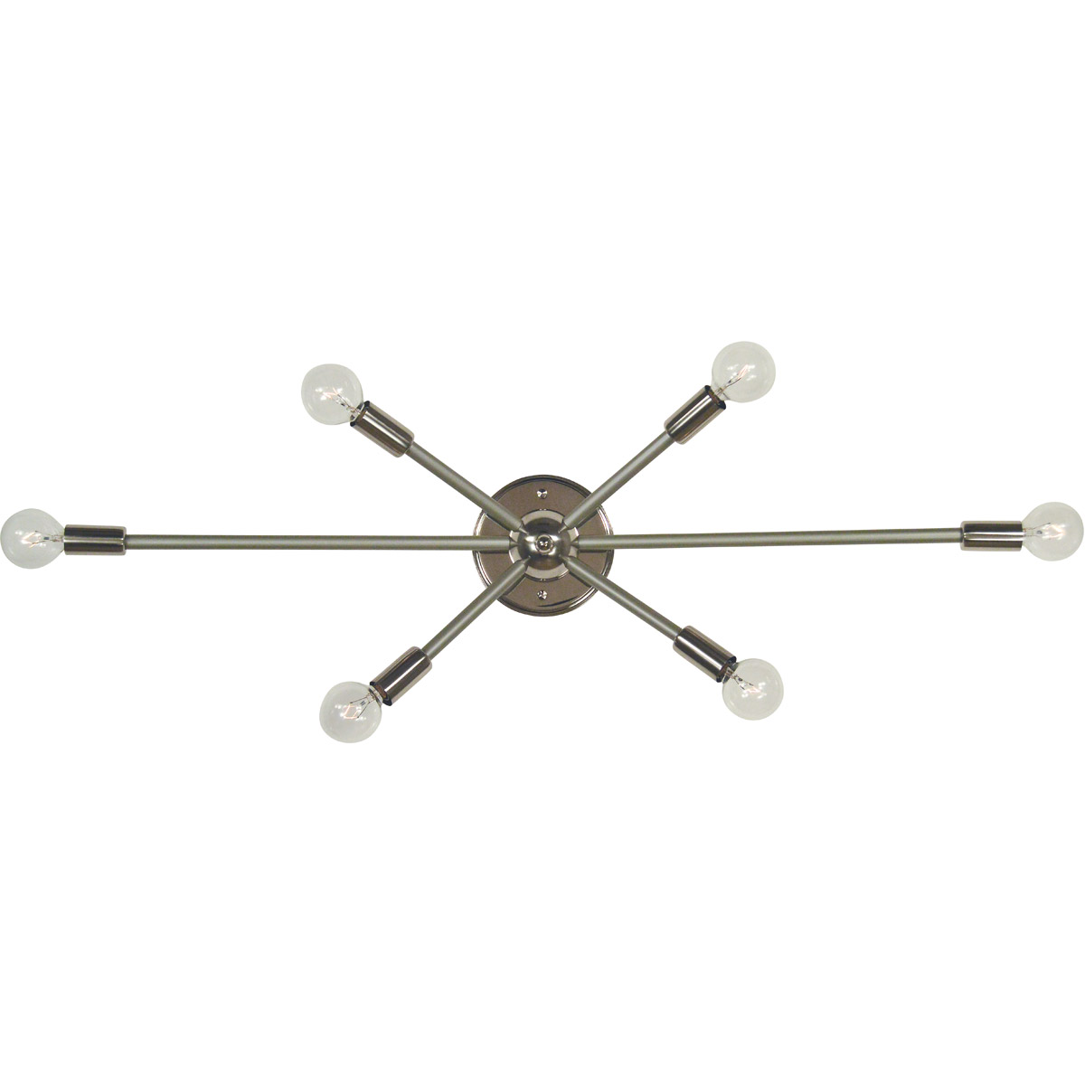 Simone 6 Light 36 inch Polished Nickel with Matte Black Accents Sconce Wall Light