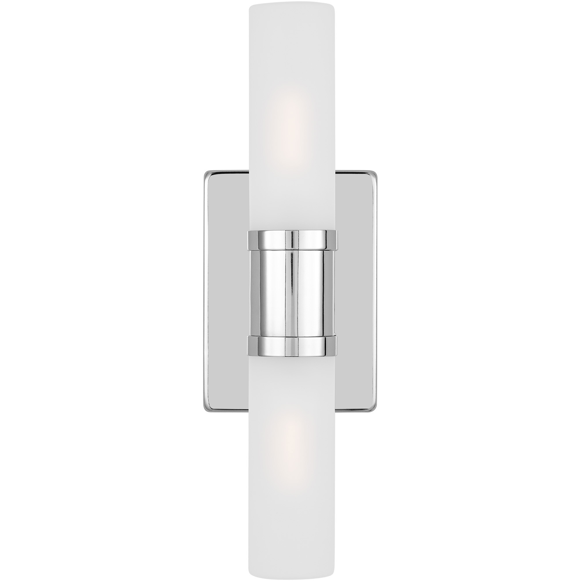 Keaton 2 Light 5 inch Chrome Bath Vanity Wall Light in Satin Etched Glass