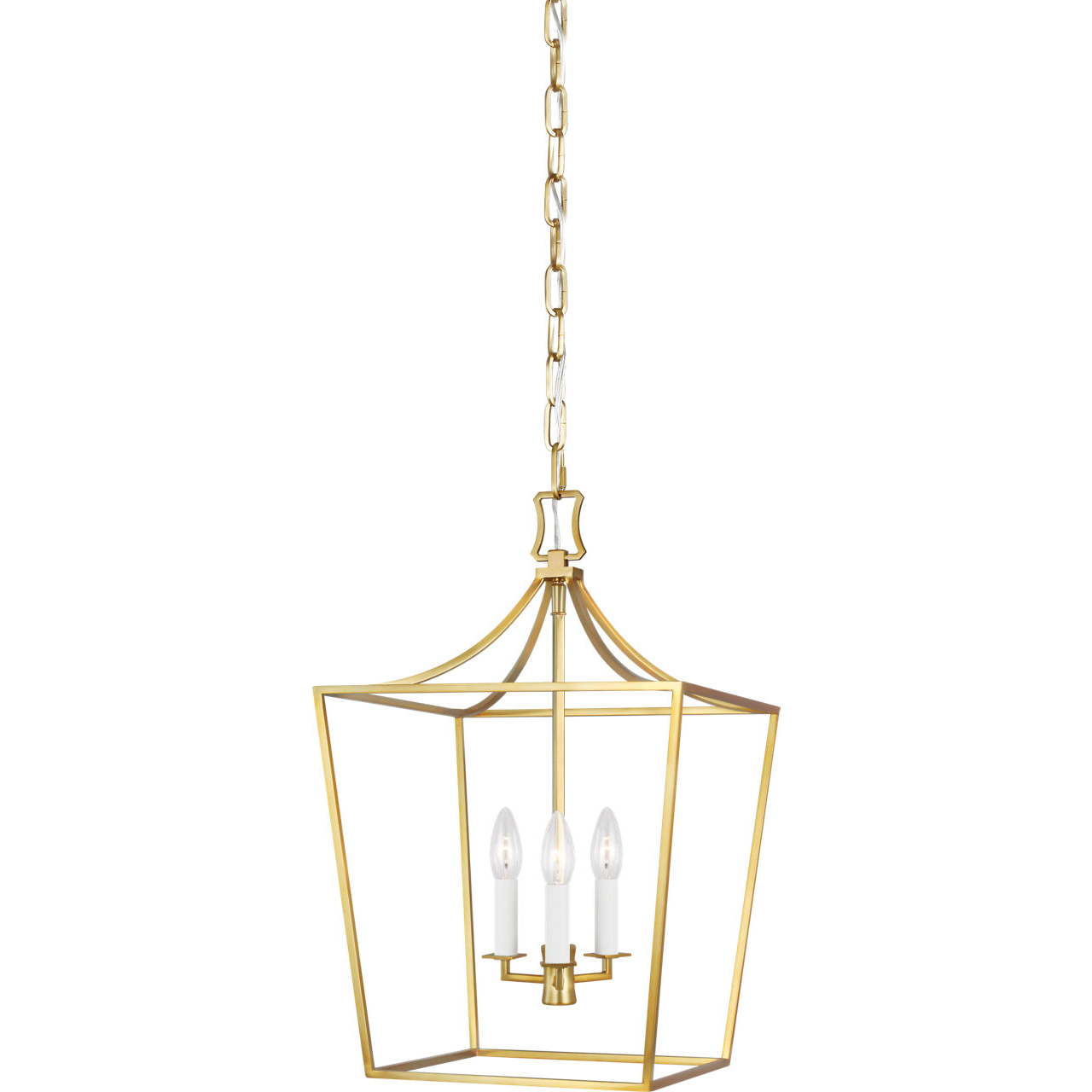 C&M by Chapman & Myers Southold 3 Light 13.5 inch Burnished Brass Hanging Lantern Ceiling Light