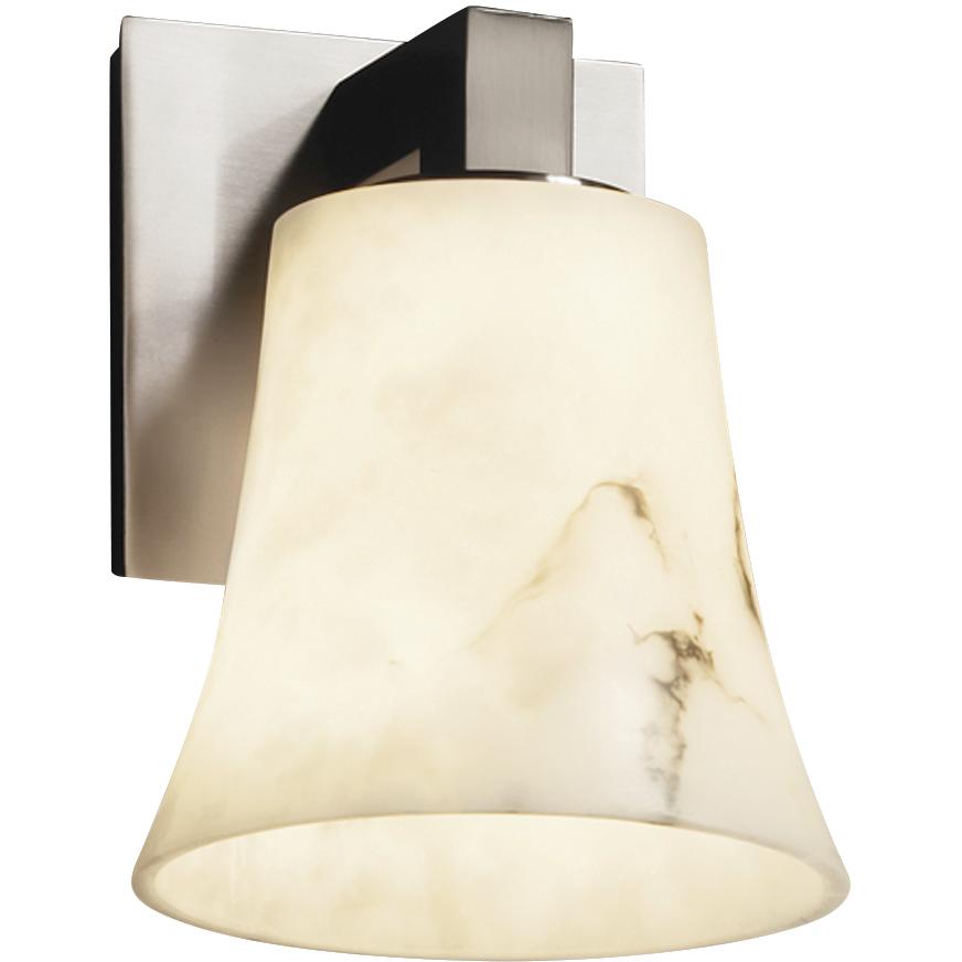 LumenAria 1 Light 4.75 inch Antique Brass Wall Sconce Wall Light in 700 Lm LED, Cylinder with Flat Rim