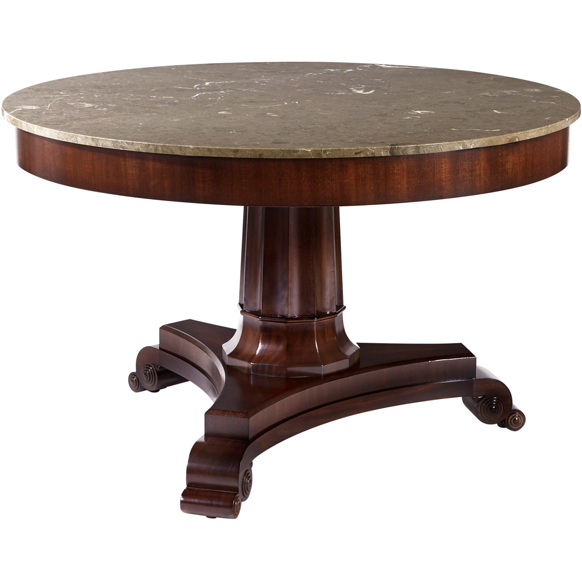 Sutton 48 X 48 inch Grey Marble Dining Table