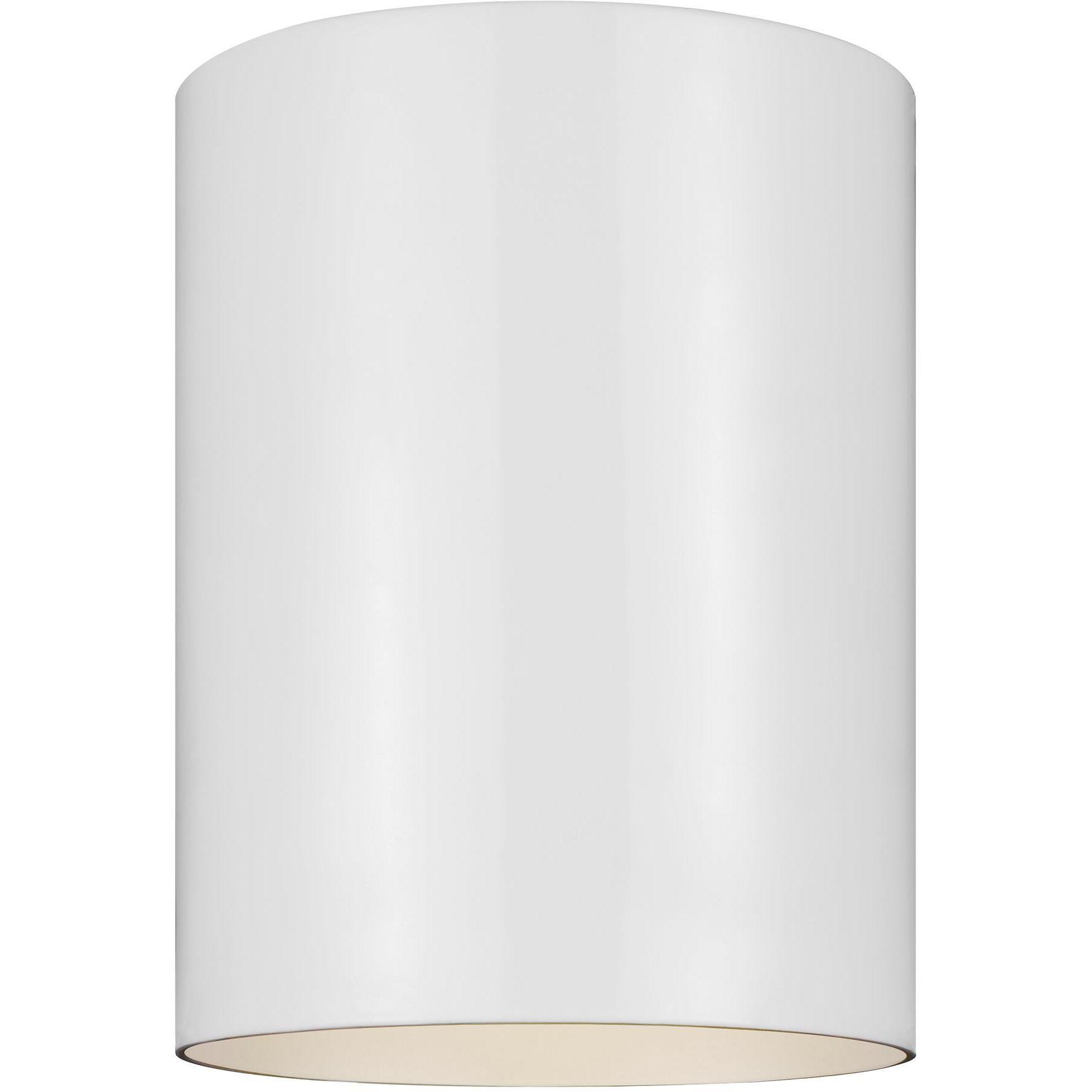 Outdoor Cylinders LED 5.13 inch White Outdoor Flush Mount