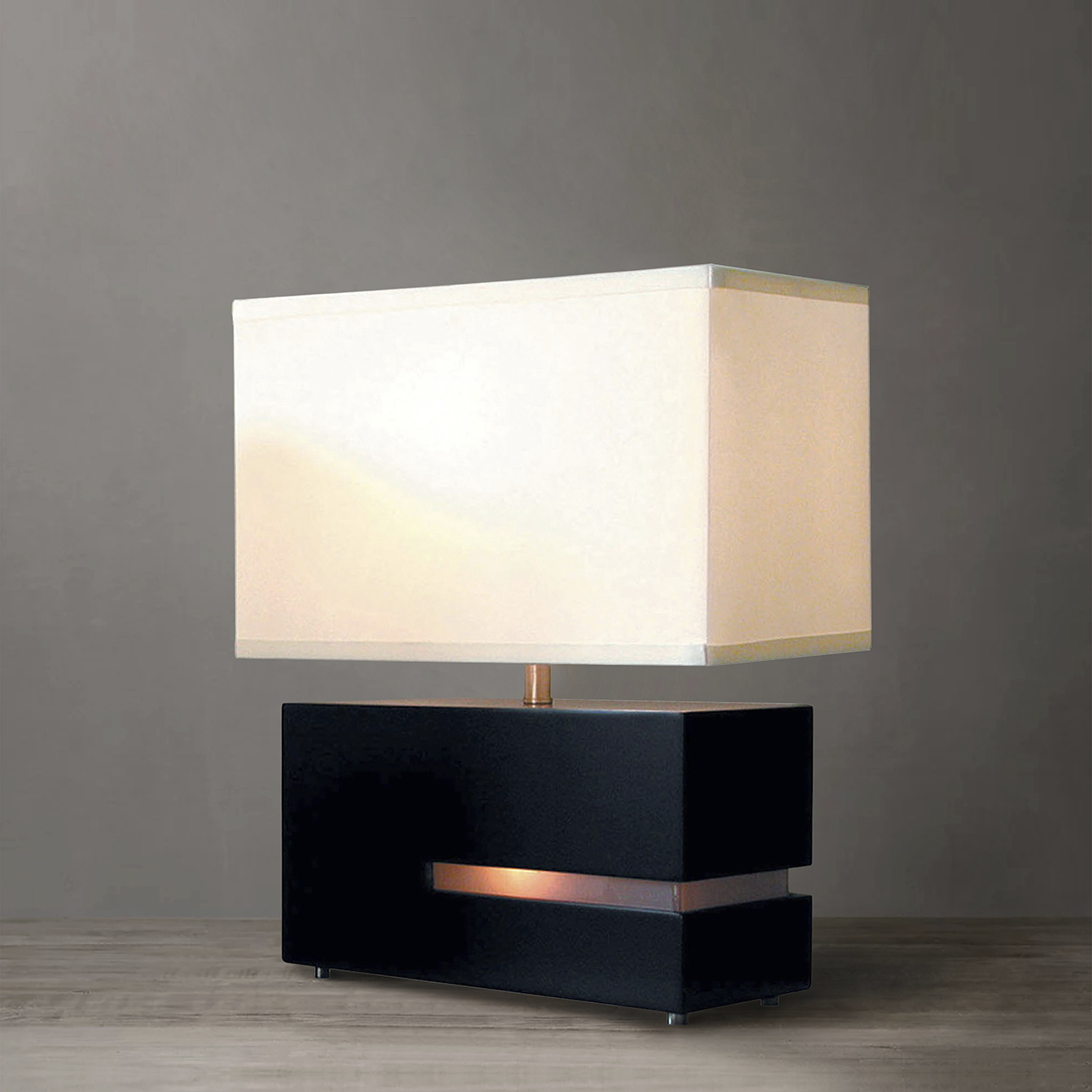 Zen 20 inch 9.00 watt Dark Brown and Brushed Nickel Table Lamp Portable Light