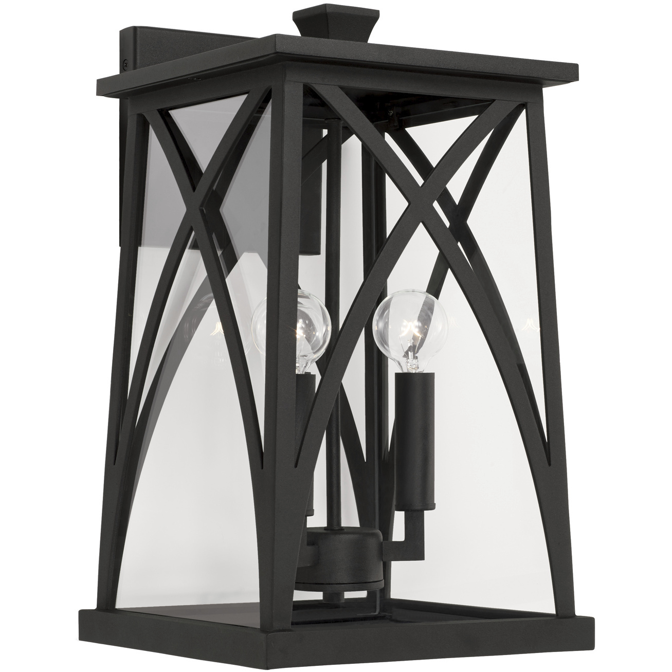 Marshall 3 Light 16.5 inch Black Outdoor Wall Lantern