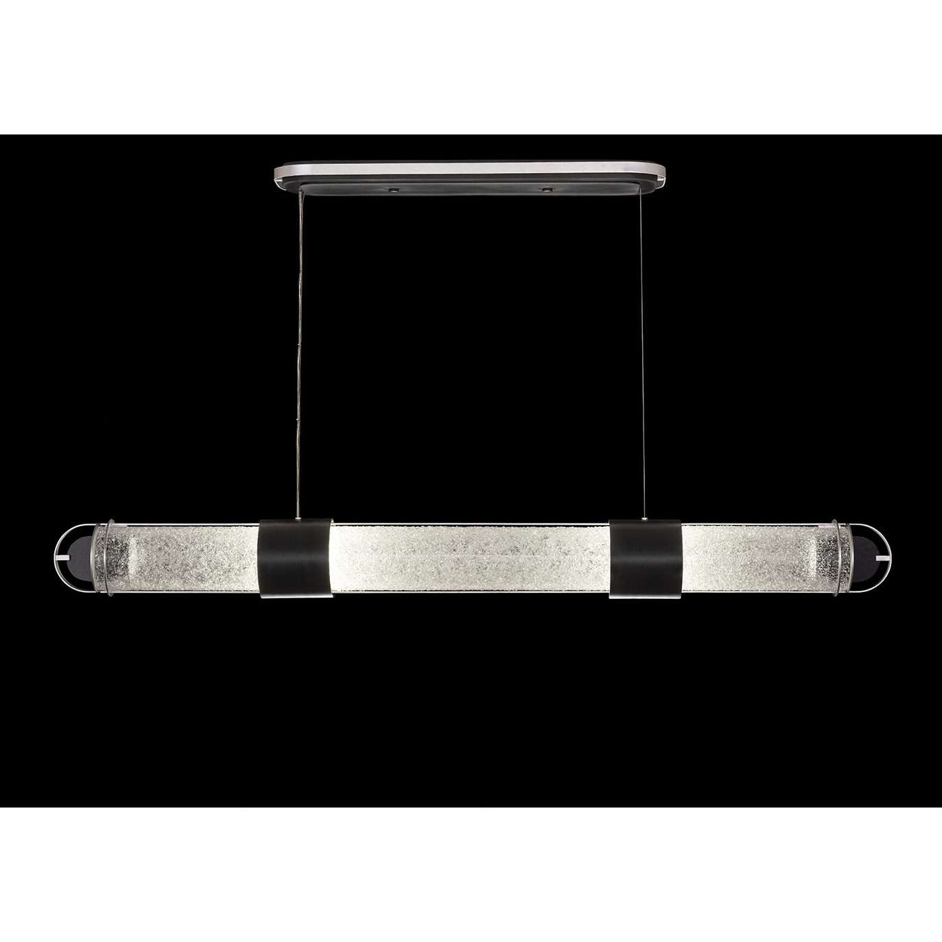 Bond LED 60 inch Black and Silver Pendant Ceiling Light