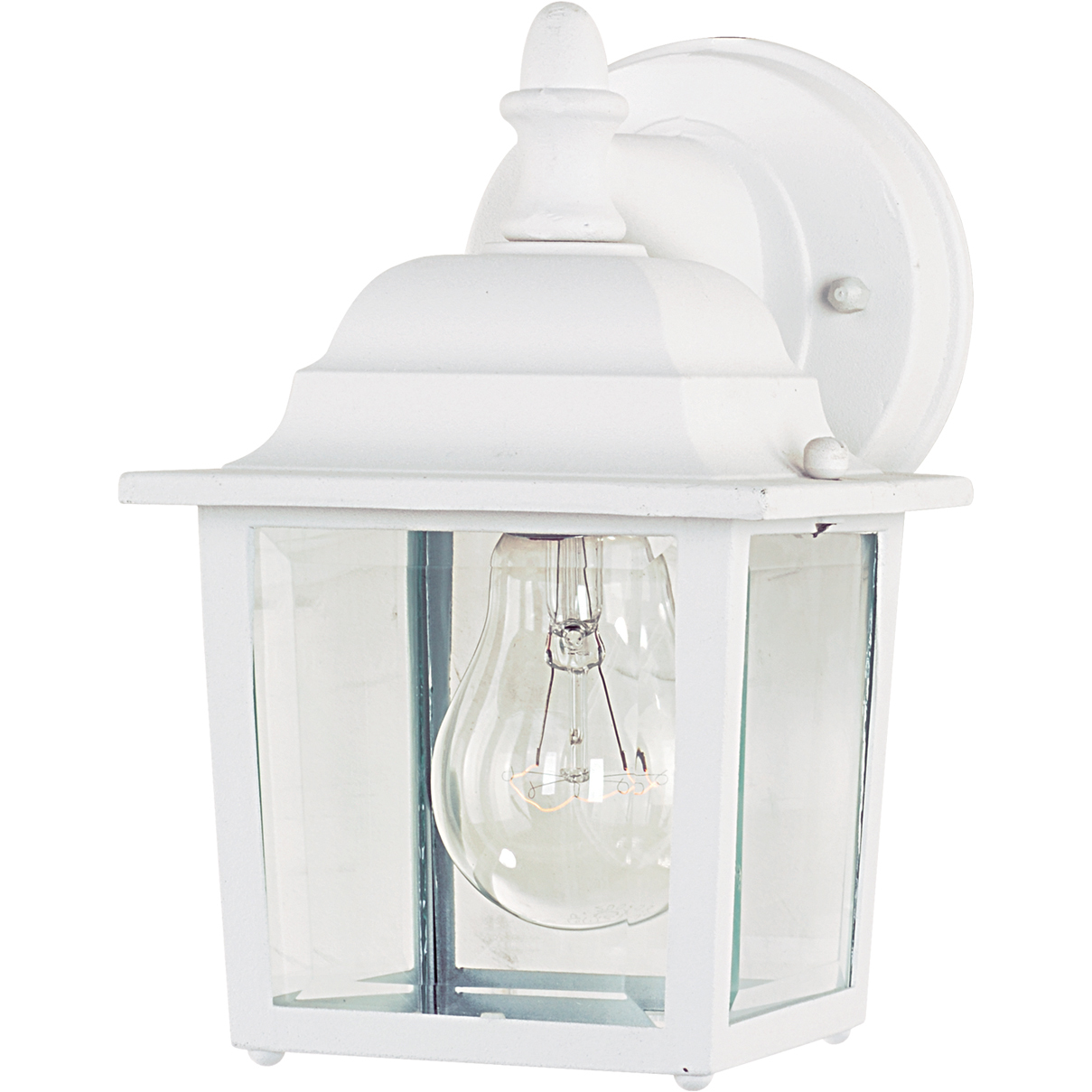 Builder Cast 1 Light 8.5 inch White Outdoor Wall Mount