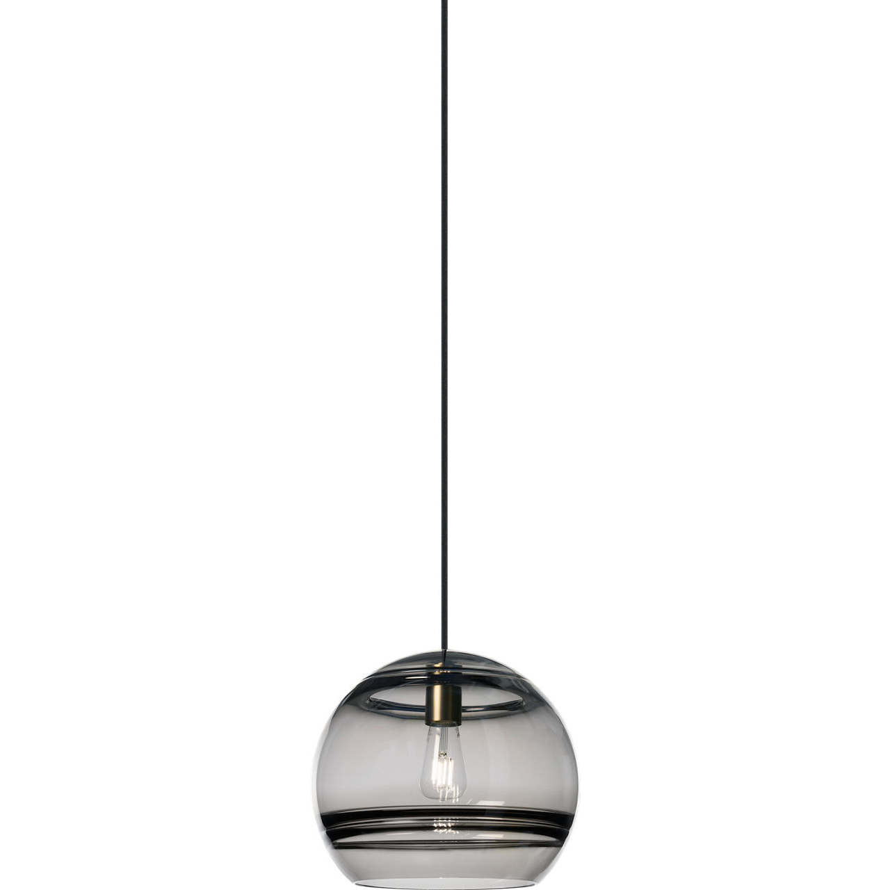 Sean Lavin Sedona 12.4 inch Aged Brass Pendant Ceiling Light in Incandescent, Transparent Smoke Glass