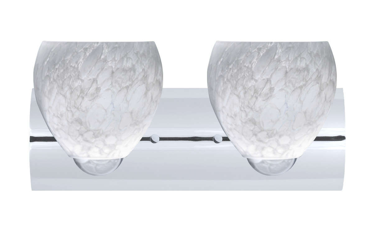 Bolla LED 22 inch Chrome Vanity Lighting Wall Light in Carrera Glass