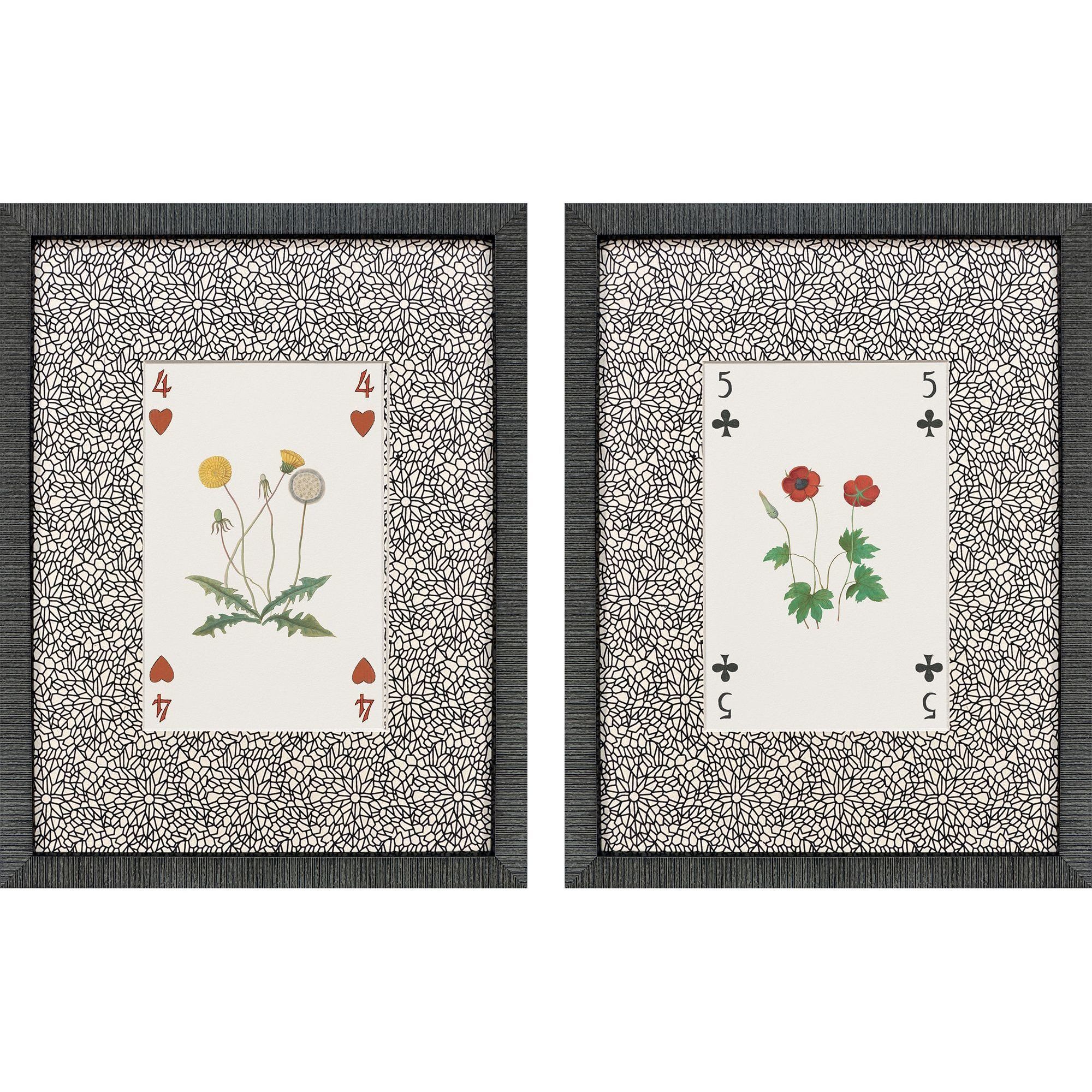 Nature's Hand Black and Green and Multi and Red Framed Art