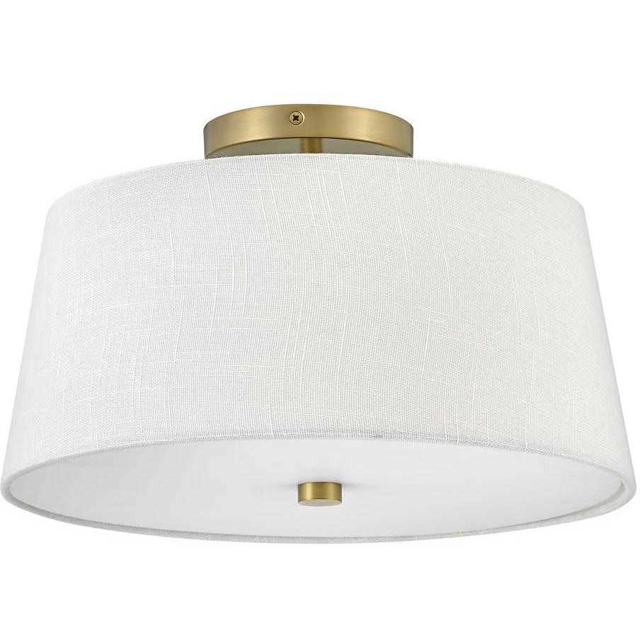 Beale LED 14 inch Lacquered Brass Foyer Light Ceiling Light, Flush Mount