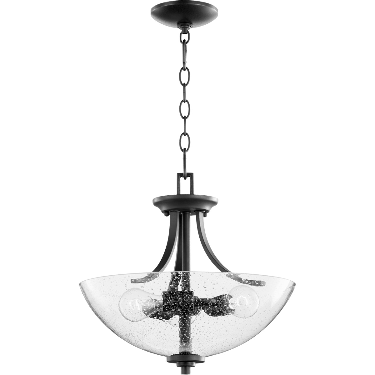 Reyes 3 Light 15.5 inch Noir Pendant Ceiling Light, Semi-Flush Convertible