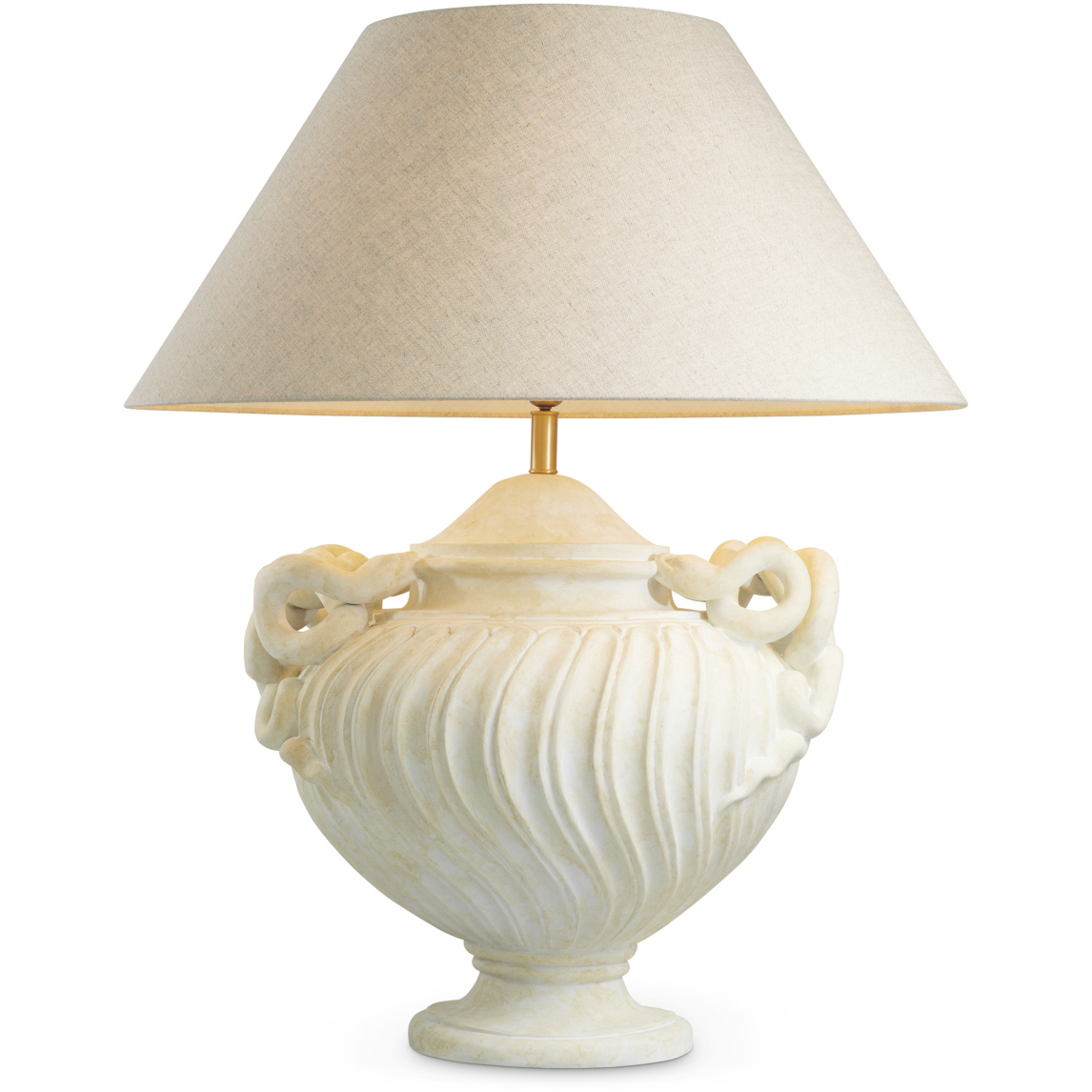 Antonine 38.19 inch 40 watt Antique Look and Brushed Brass Table Lamp Portable Light