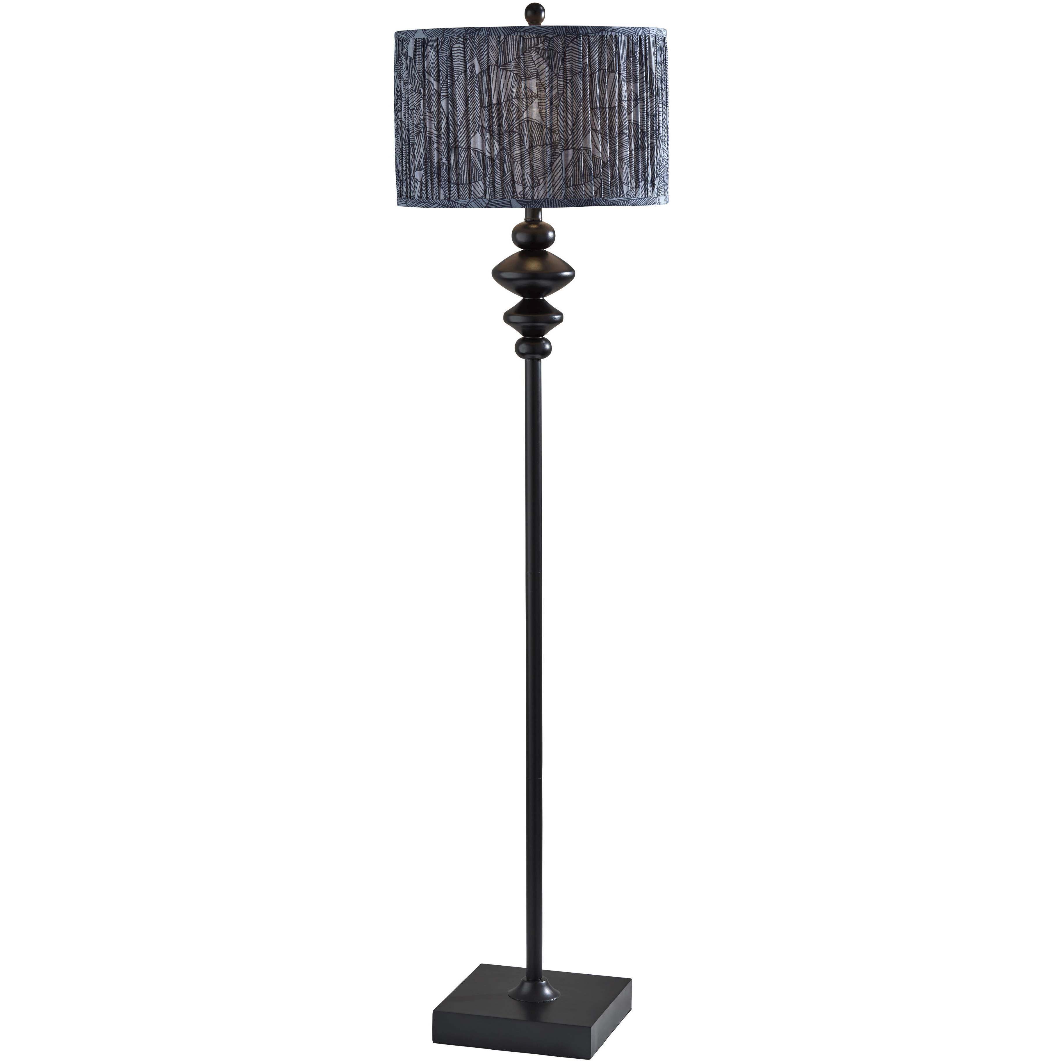 Samira 61 inch 100 watt Black Floor Lamp Portable Light