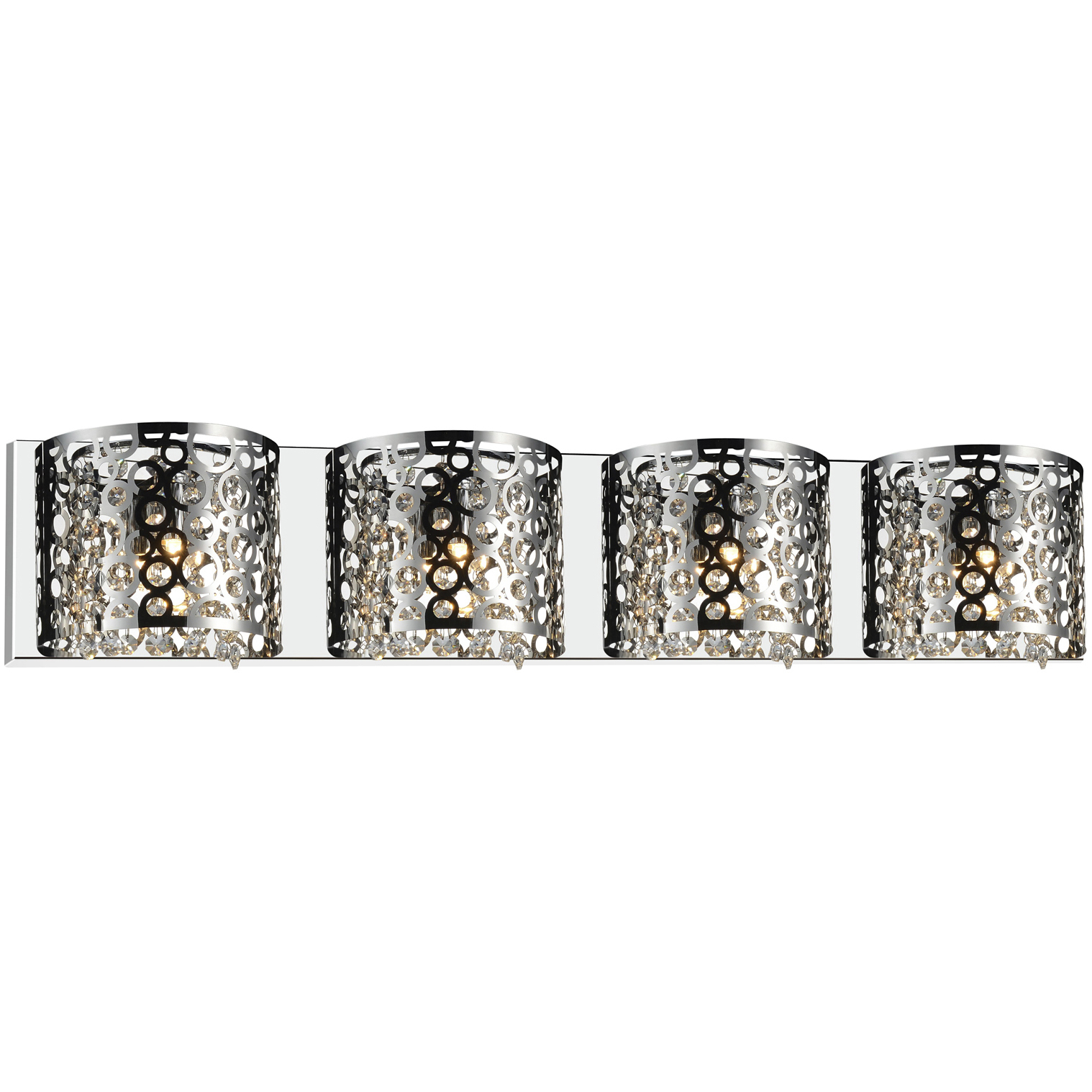 Bubbles 4 Light 34 inch Chrome Vanity Light Wall Light