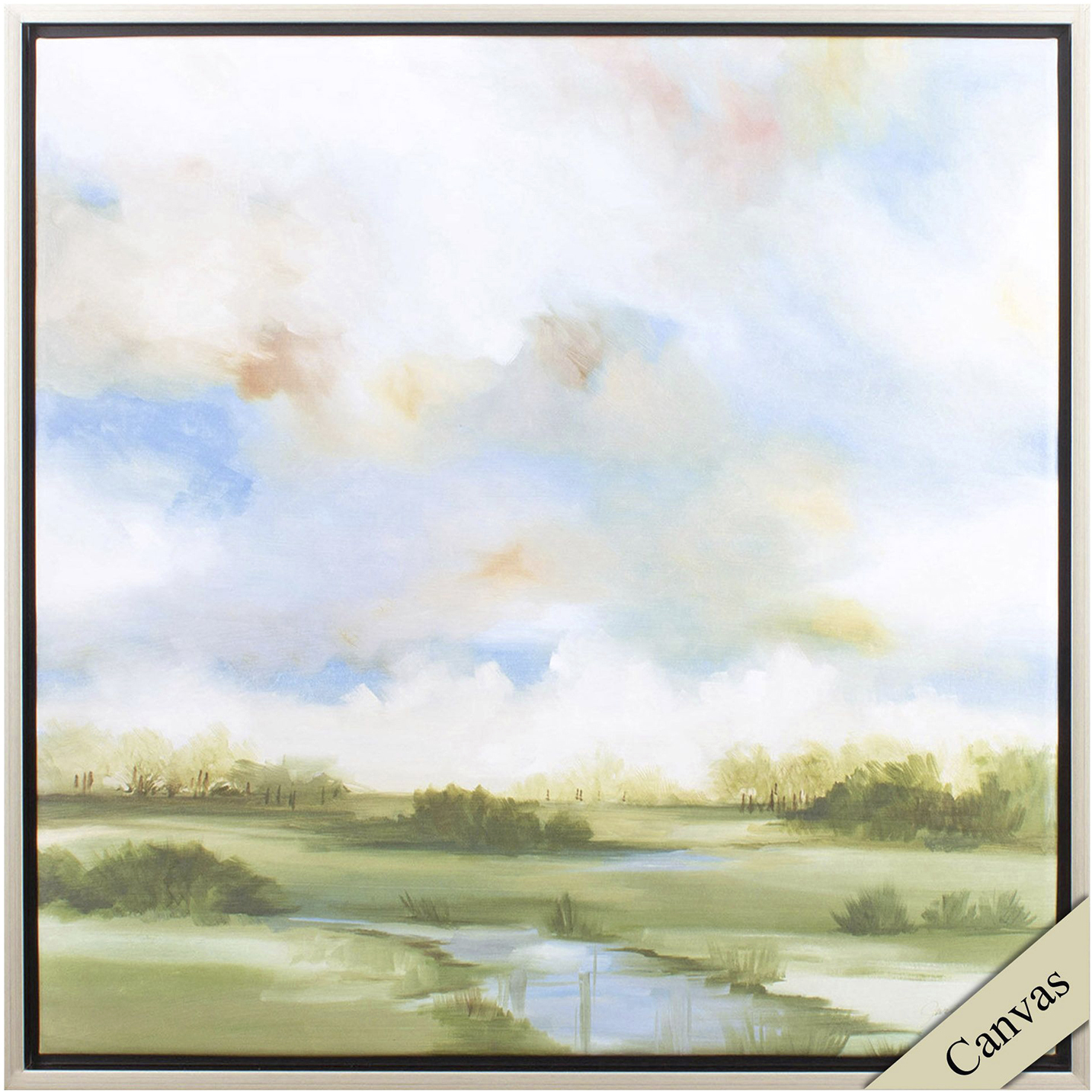 Cloudscape Blue and Green and Brown and Neutral Canvas, Propac