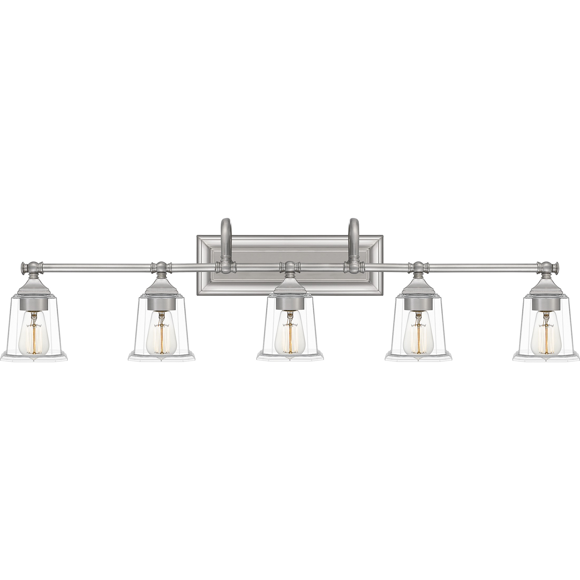Nicholas 5 Light 42 inch Brushed Nickel Bath Light Wall Light