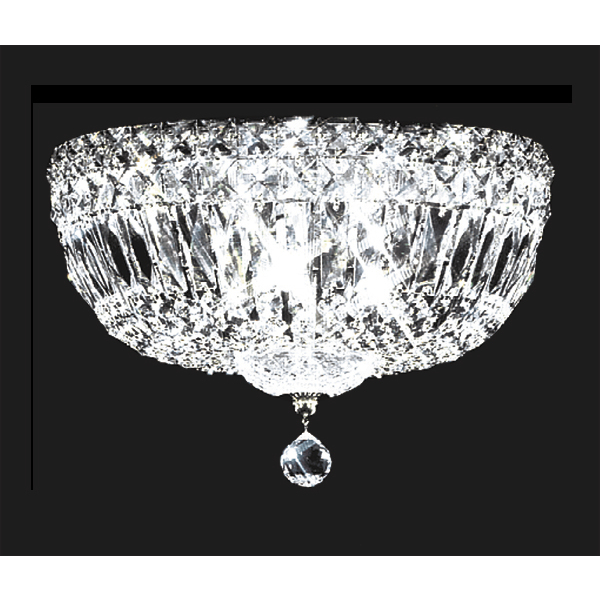 Prestige 3 Light 12 inch Silver Flush Mount Ceiling Light