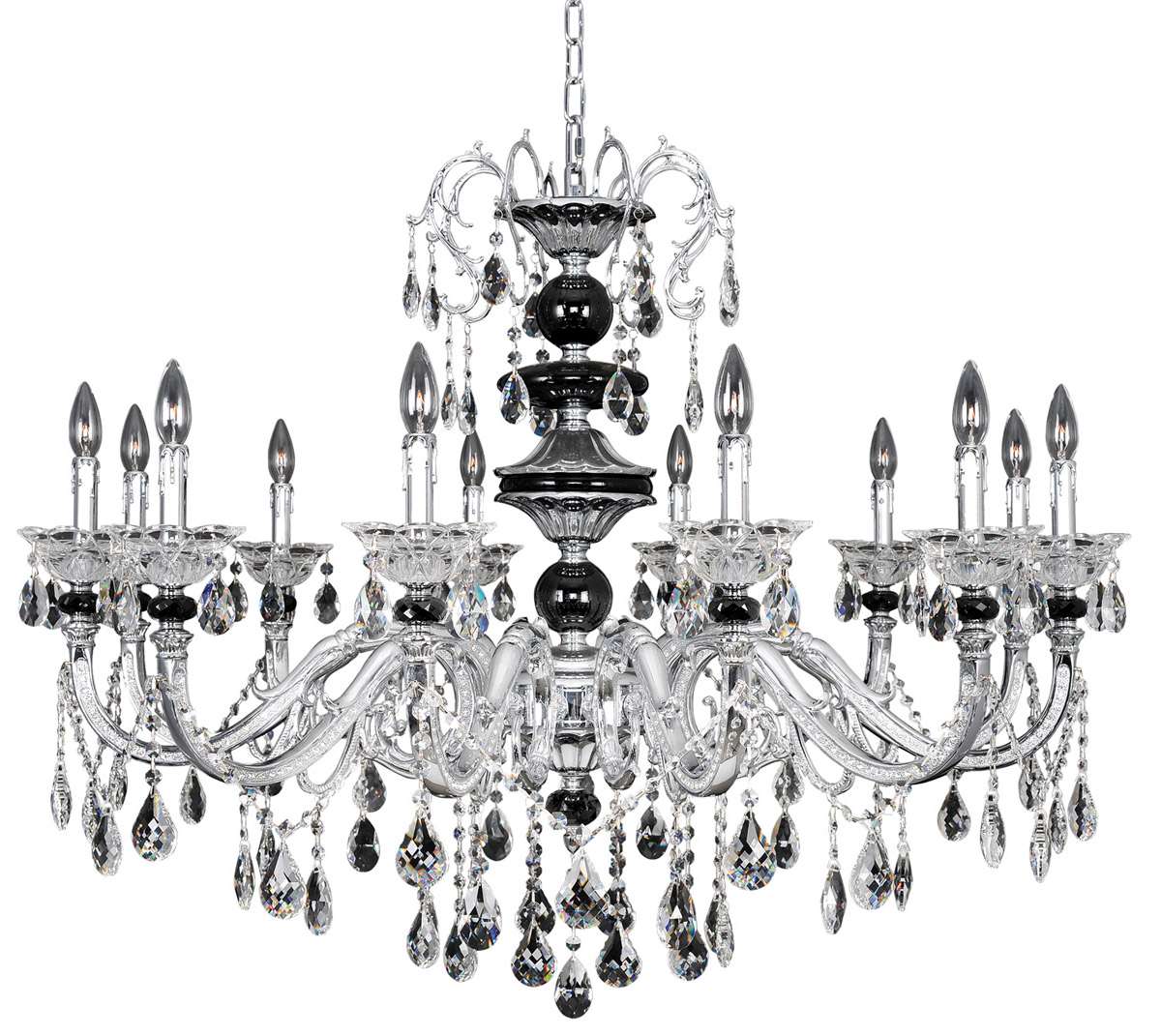 Faure 12 Light 43 inch Chrome Chandelier Ceiling Light