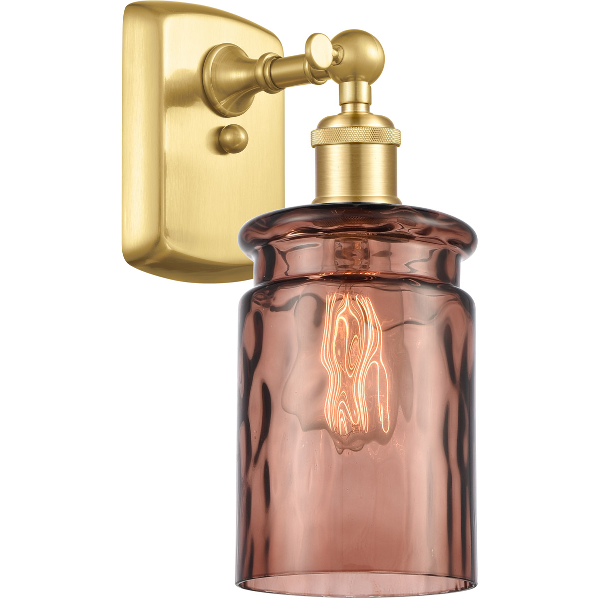 Ballston Candor 1 Light 4.75 inch Satin Gold Sconce Wall Light, Ballston