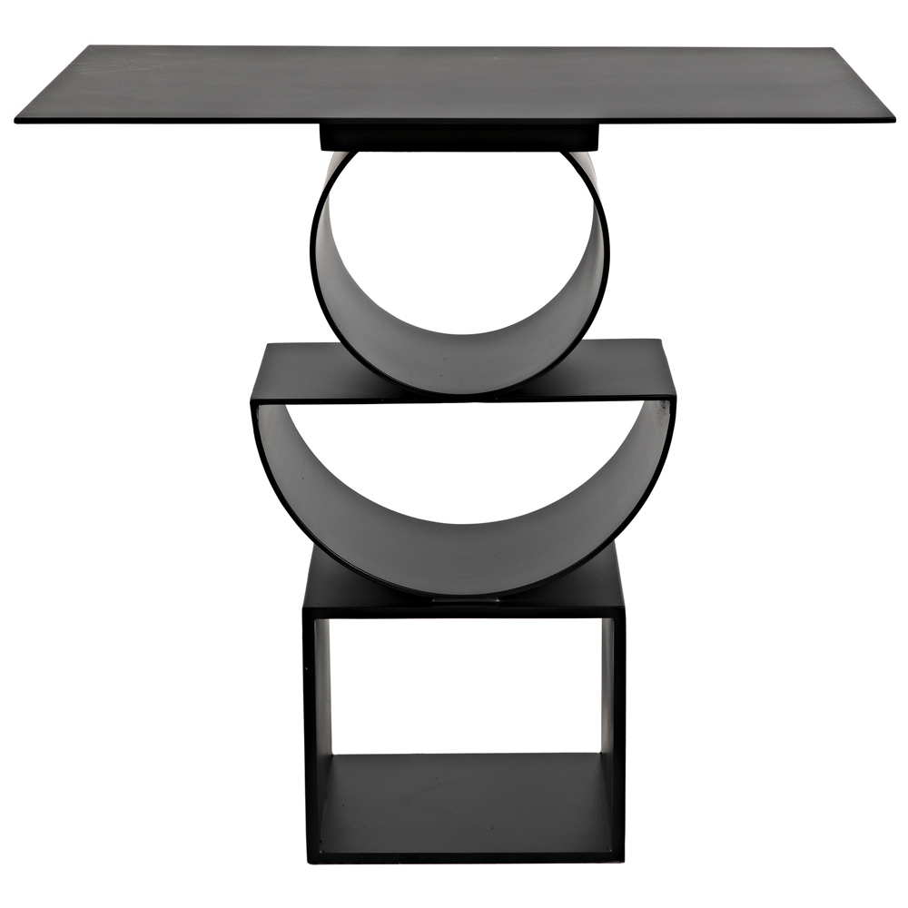 Shape 25 X 24 inch Matte Black Side Table