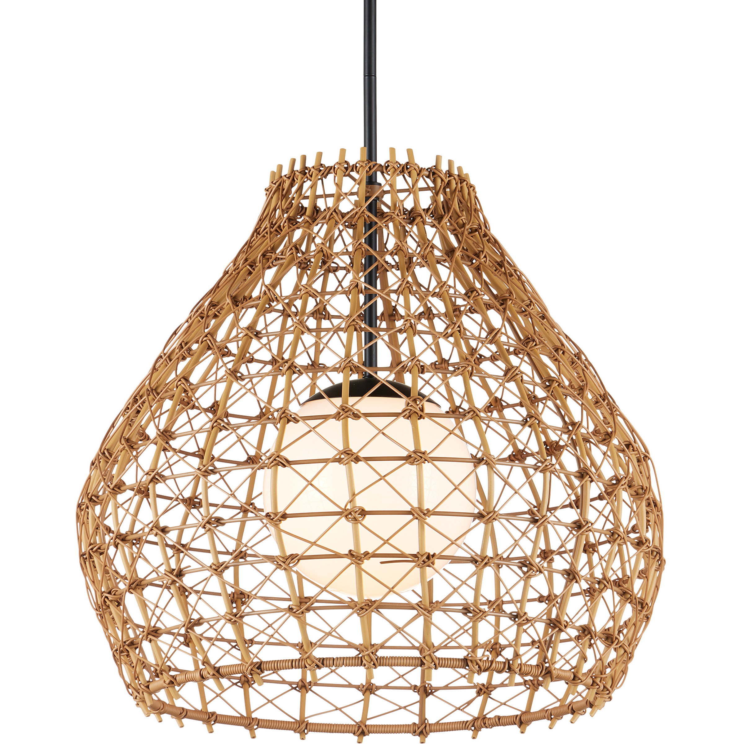 Bly 1 Light 21 inch Black Outdoor Pendant
