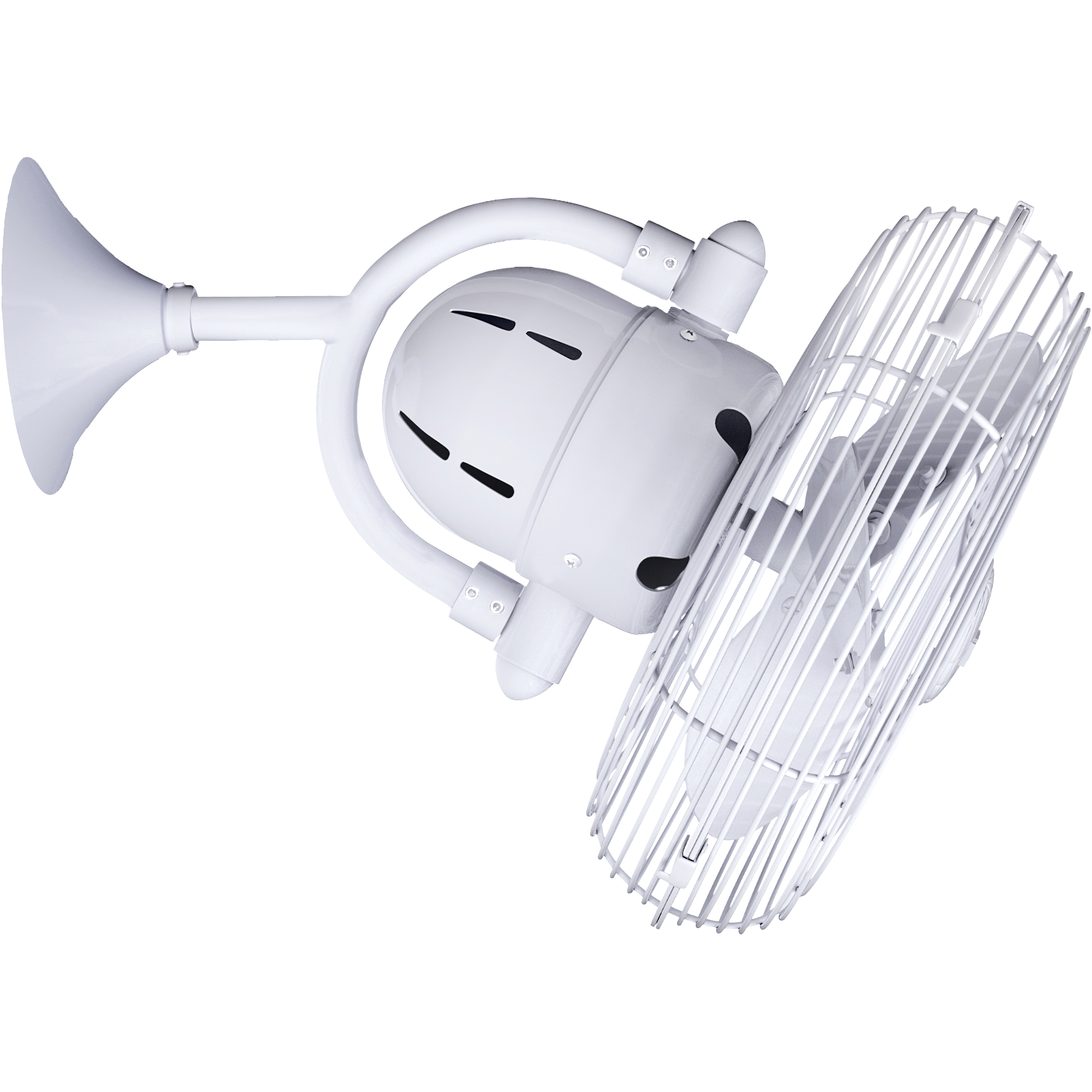 Atlas Kaye 17.5 inch Gloss White Oscillating Wall Fan