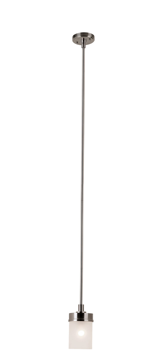 Fusion 1 Light 4.5 inch Brushed Nickel Mini Pendant Ceiling Light