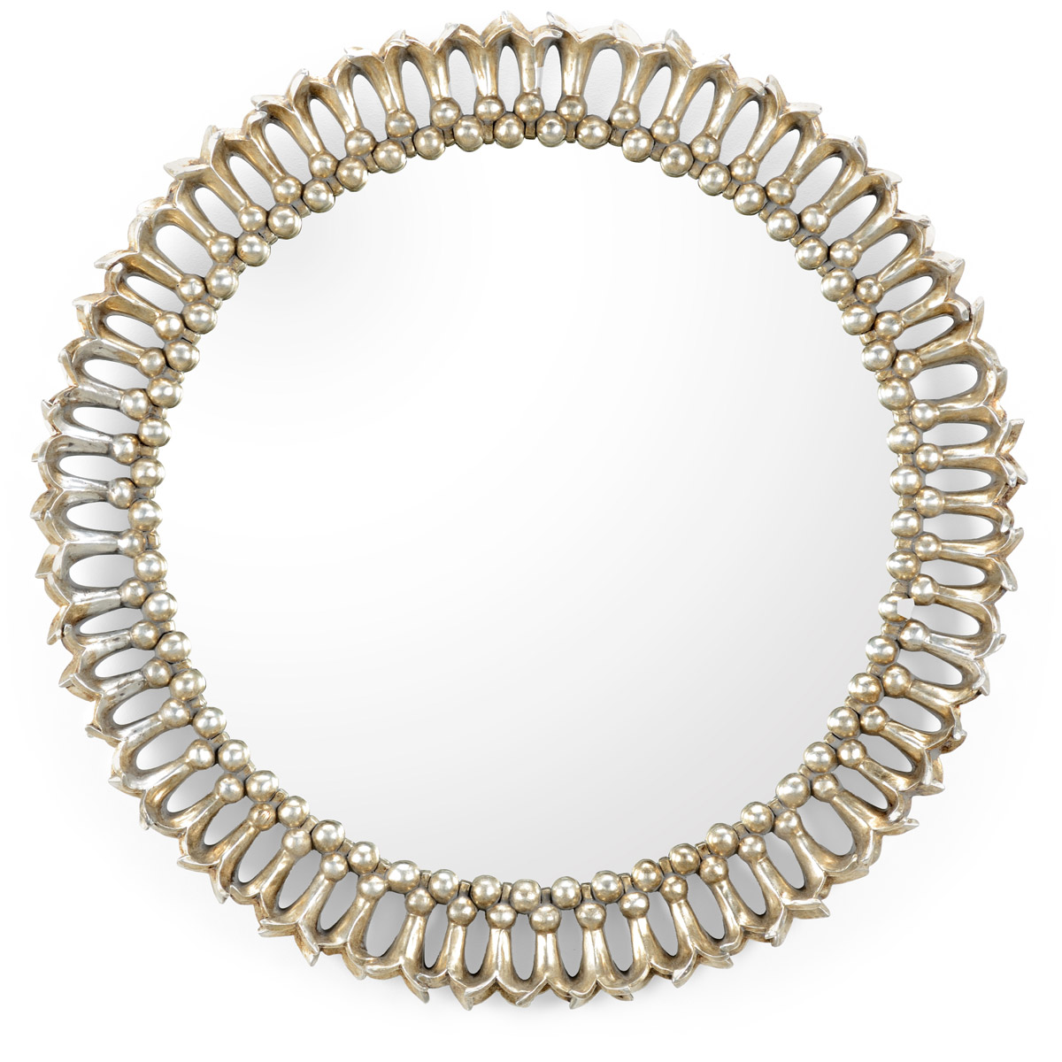 Traditional 27 X 27 inch Antique Silver Leaf/Plain/Clear Wall Mirror