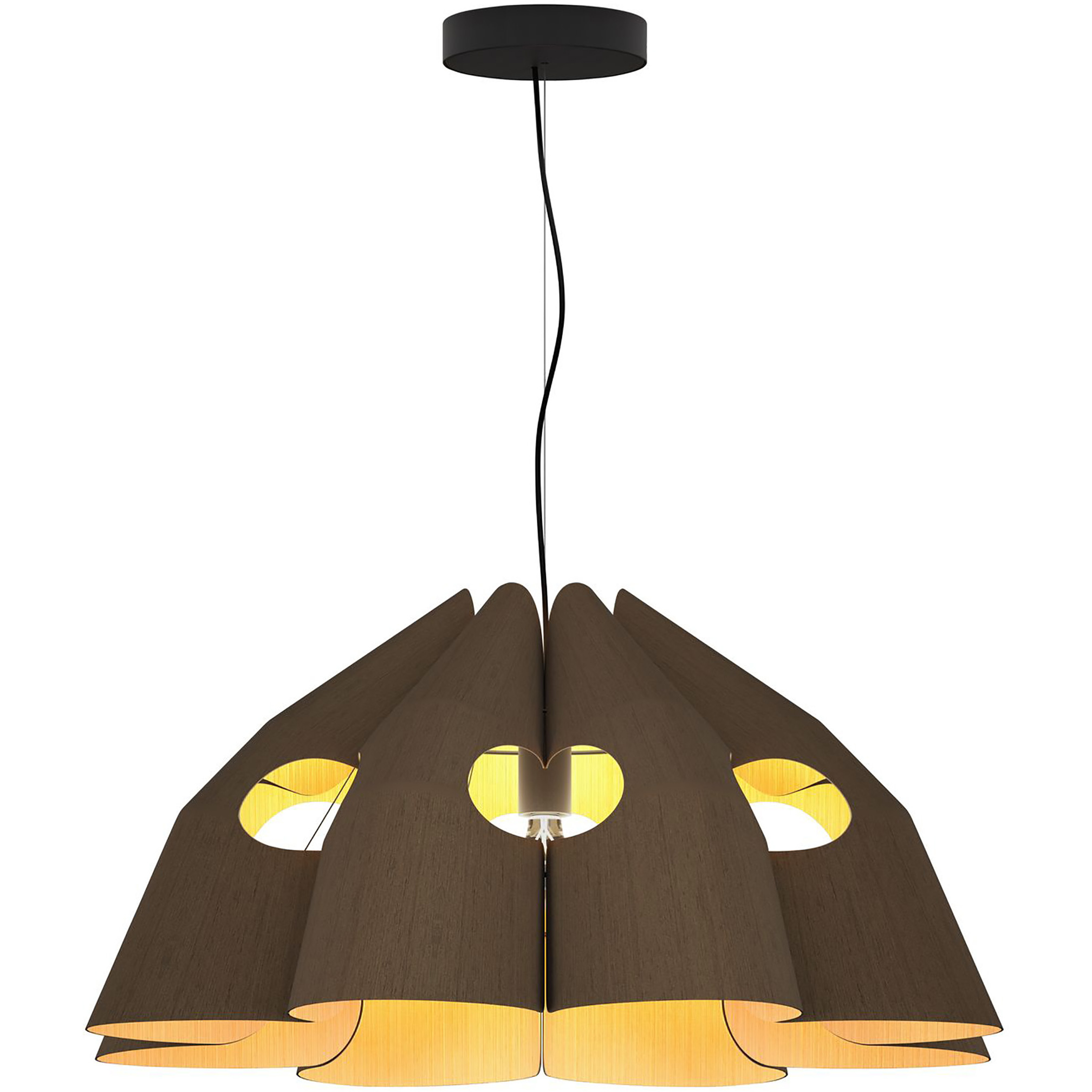 Victoria 29.5 inch Black Pendant Ceiling Light in Ebony/Ash