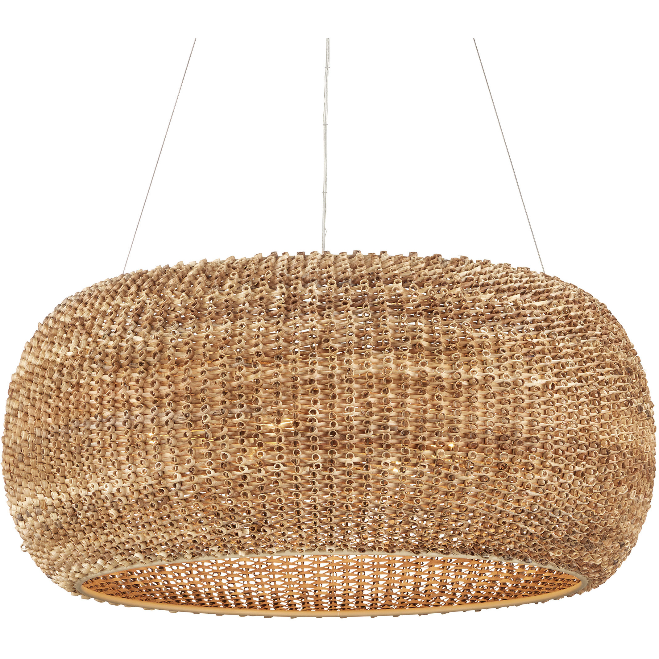 Boucle 6 Light 36 inch Beige Chandelier Ceiling Light