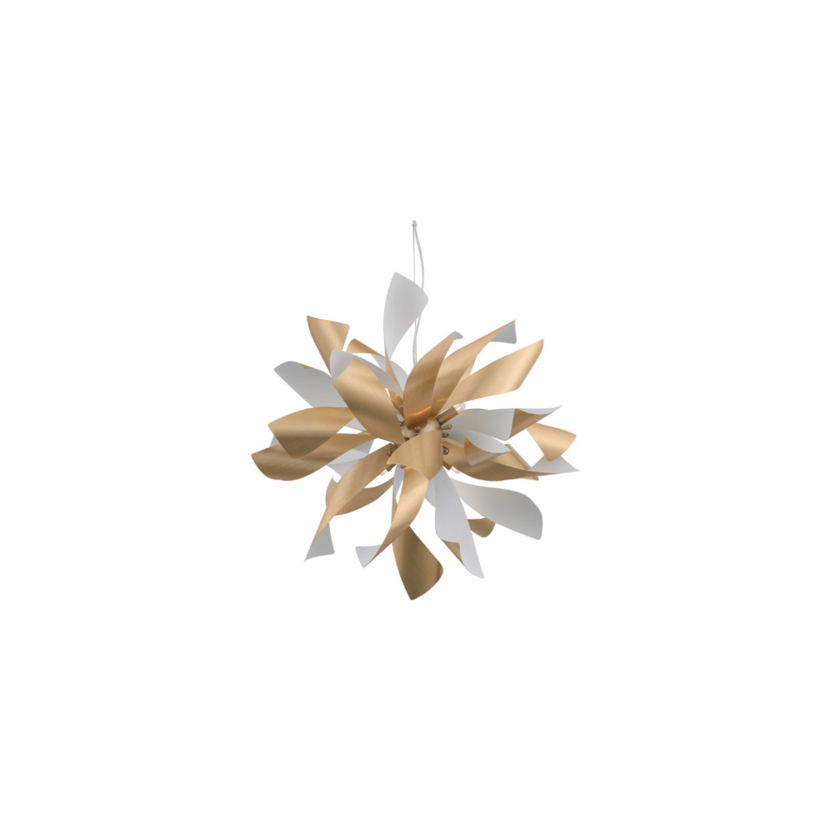 Bloom 9 Light 24 inch Brushed Brass and Matte White Chandelier Ceiling Light