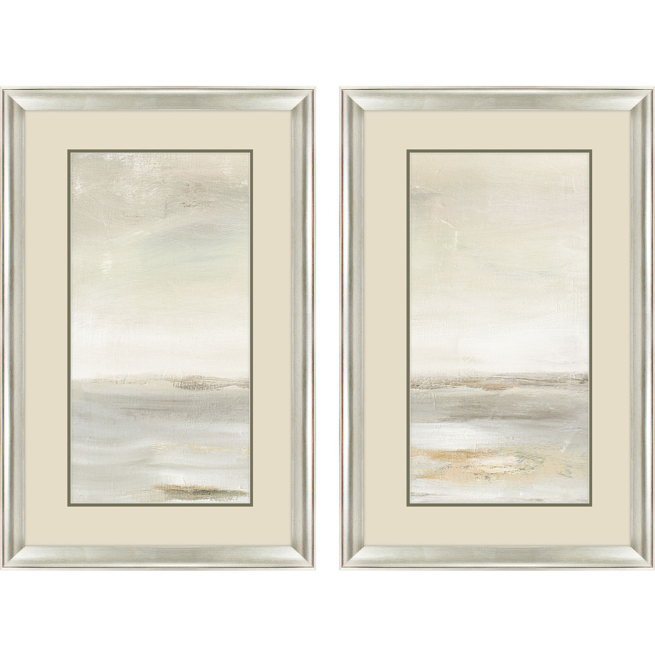 Secluded Ocean Green and Brown and Neutral Framed Art, Propac